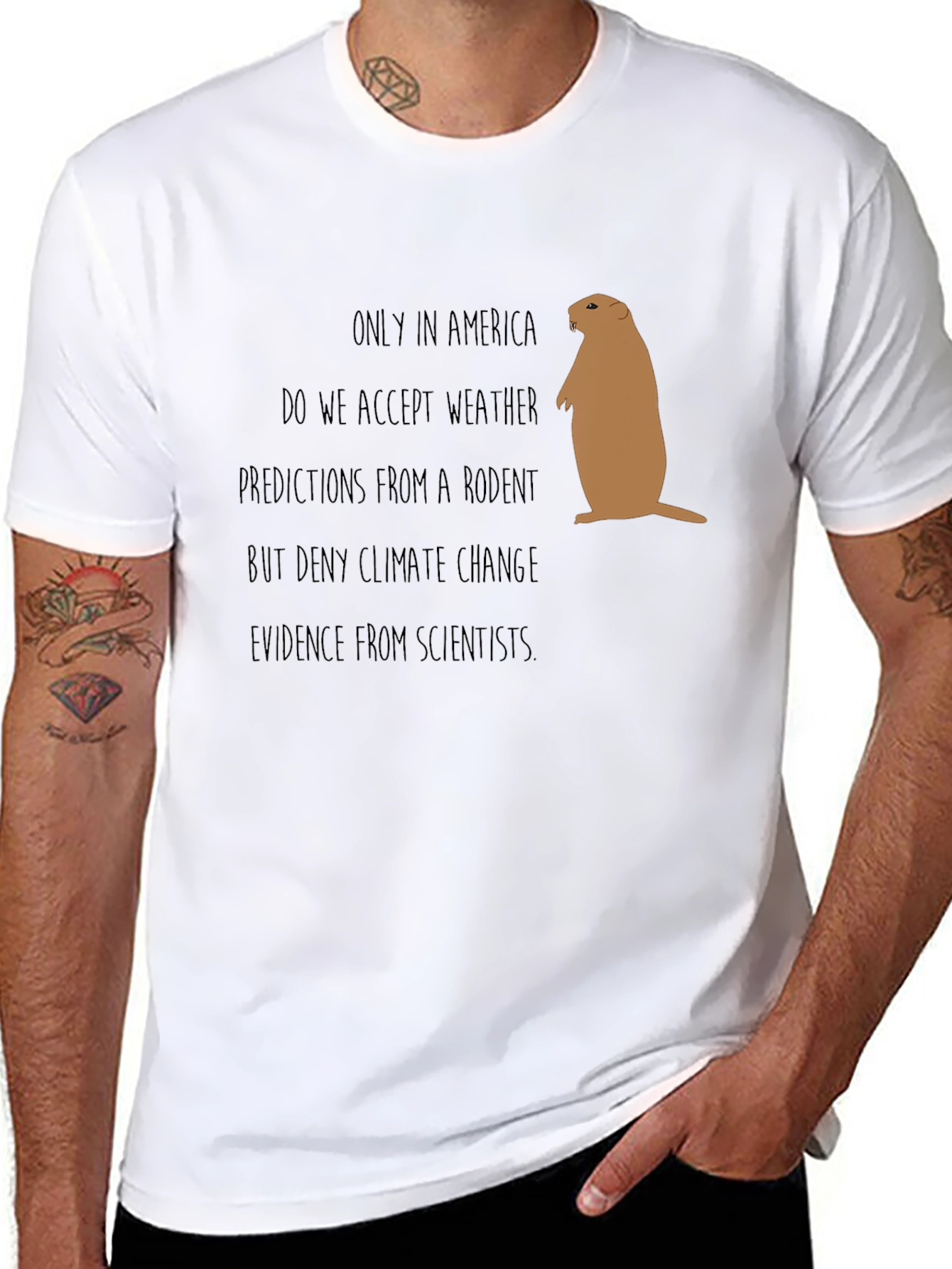 Funny Climate Change Rodent Graphic Tee