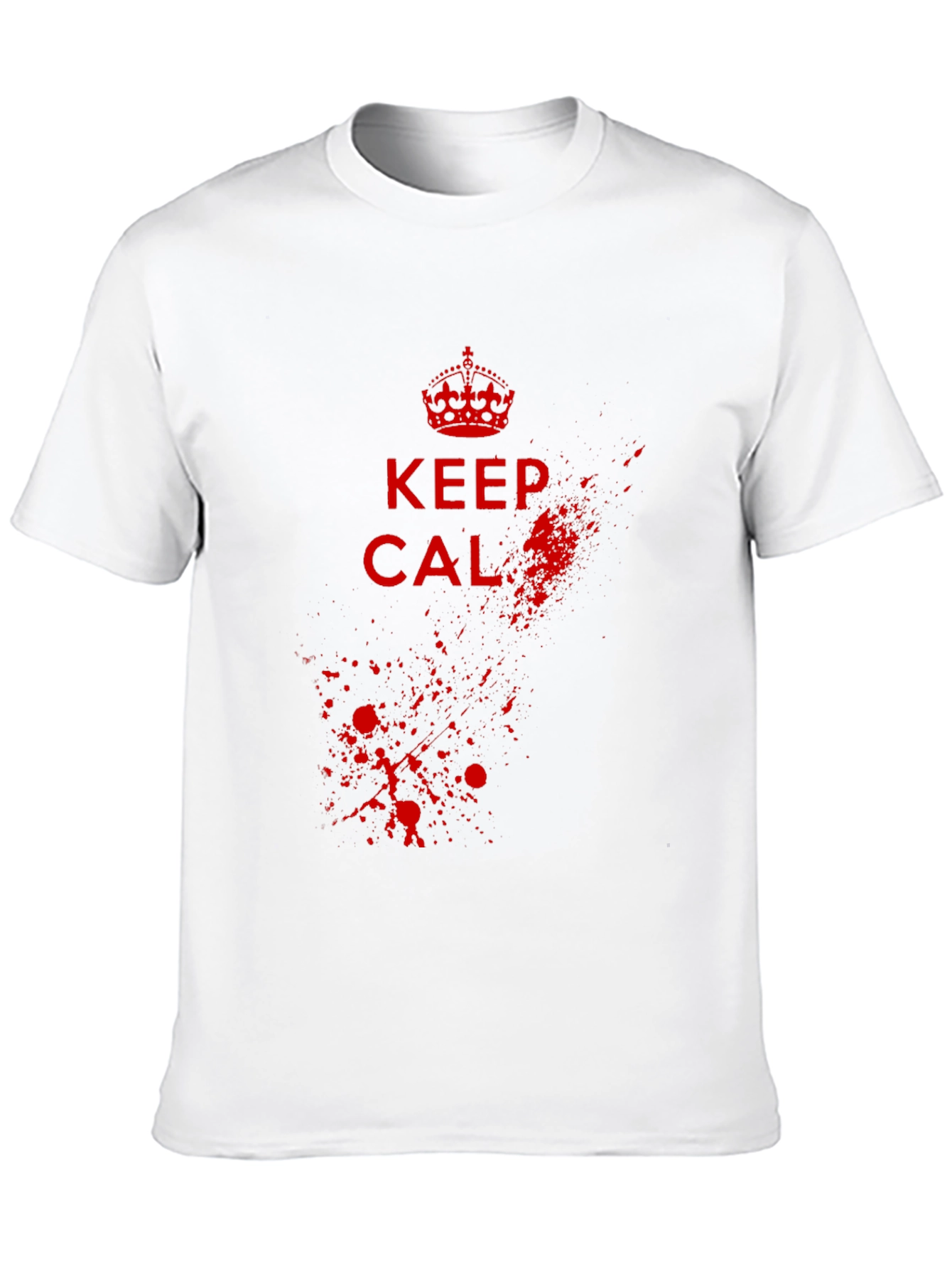 Keep Calm Graphic Tee - Black Cotton Blend