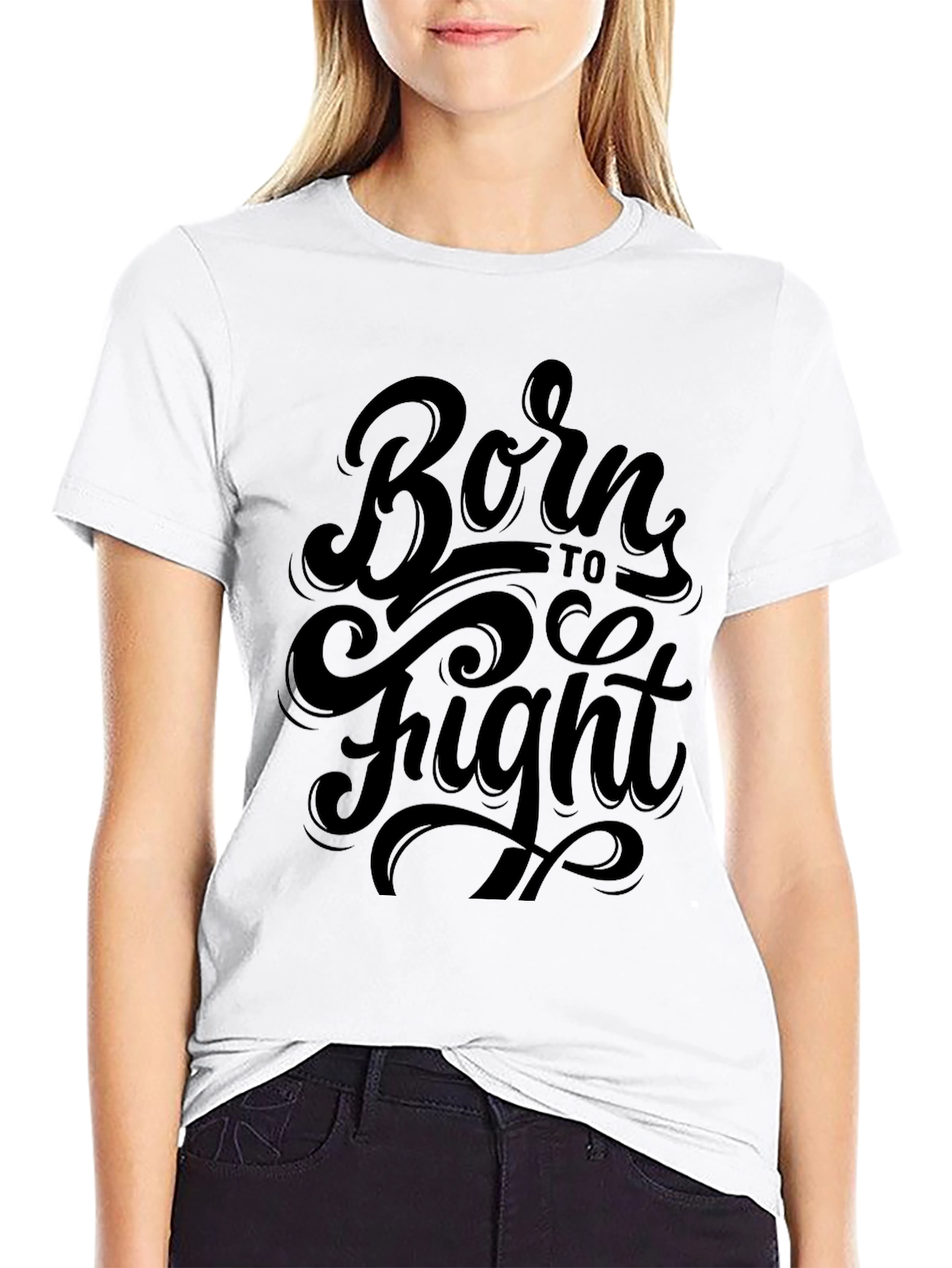 Born to Fight Black Graphic Tee