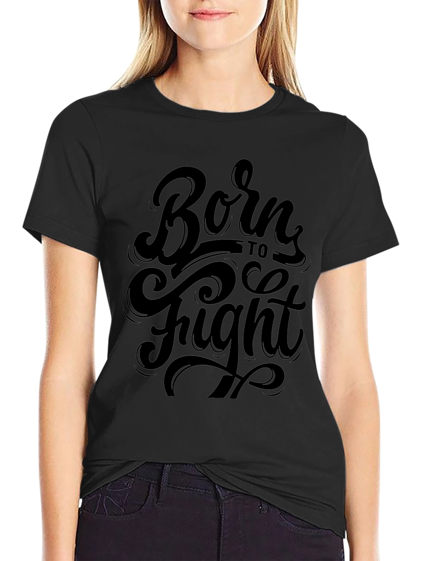 Born to Fight Black Graphic Tee