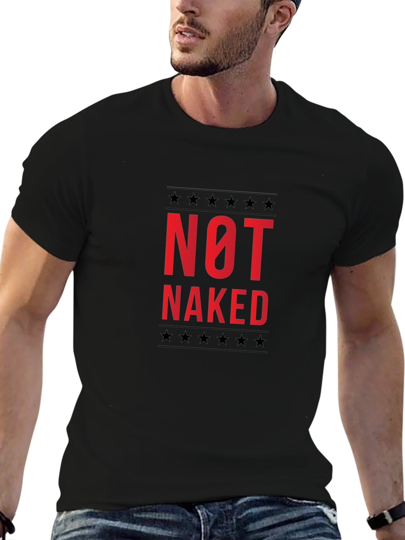 Not Naked Graphic Tee -  Statement T-Shirt