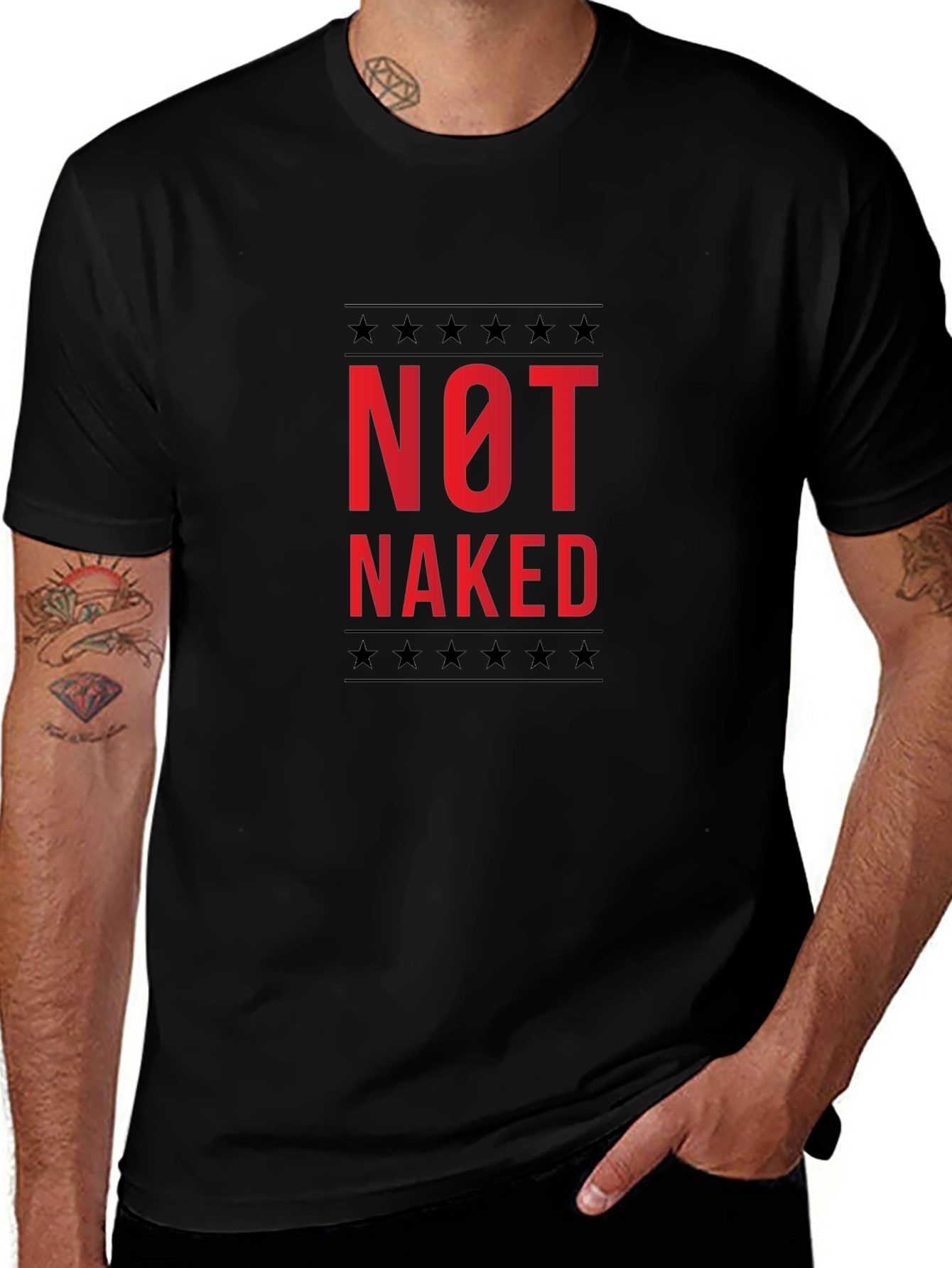Not Naked Graphic Tee -  Statement T-Shirt