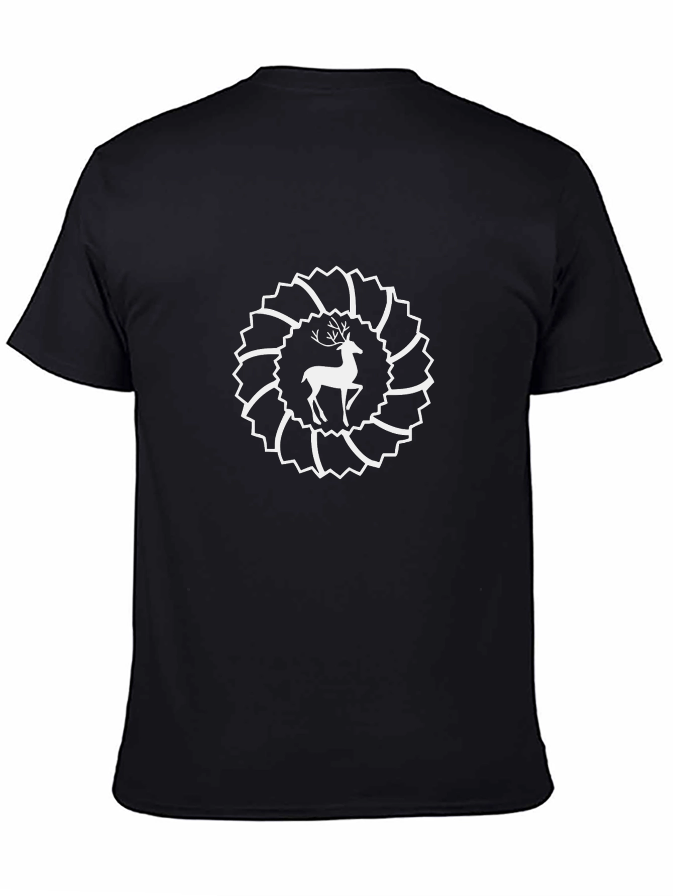 Black Deer Graphic Tee - Stylish Mens T-Shirt