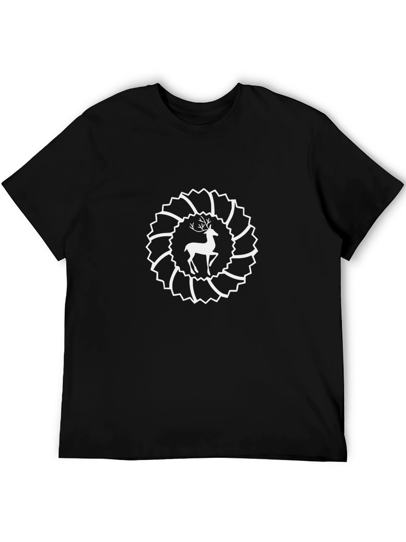 Black Deer Graphic Tee - Stylish Mens T-Shirt