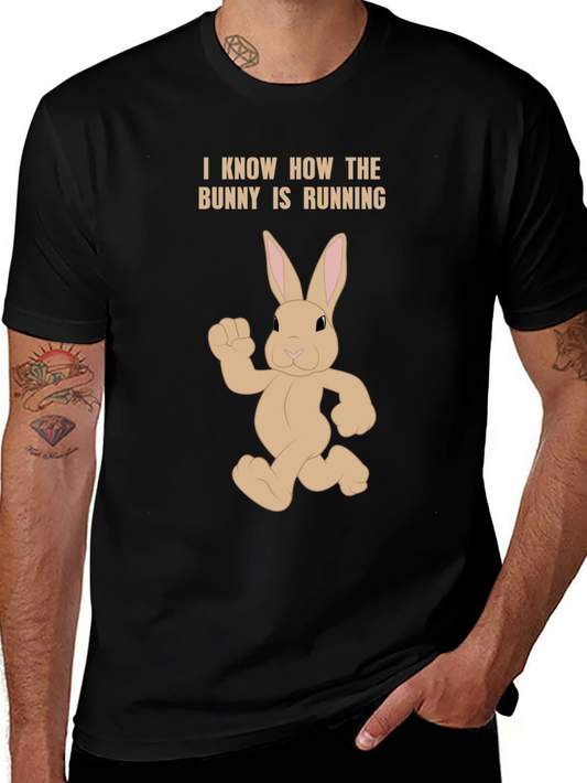 Bunny Running T-Shirt - Funny Easter Tee