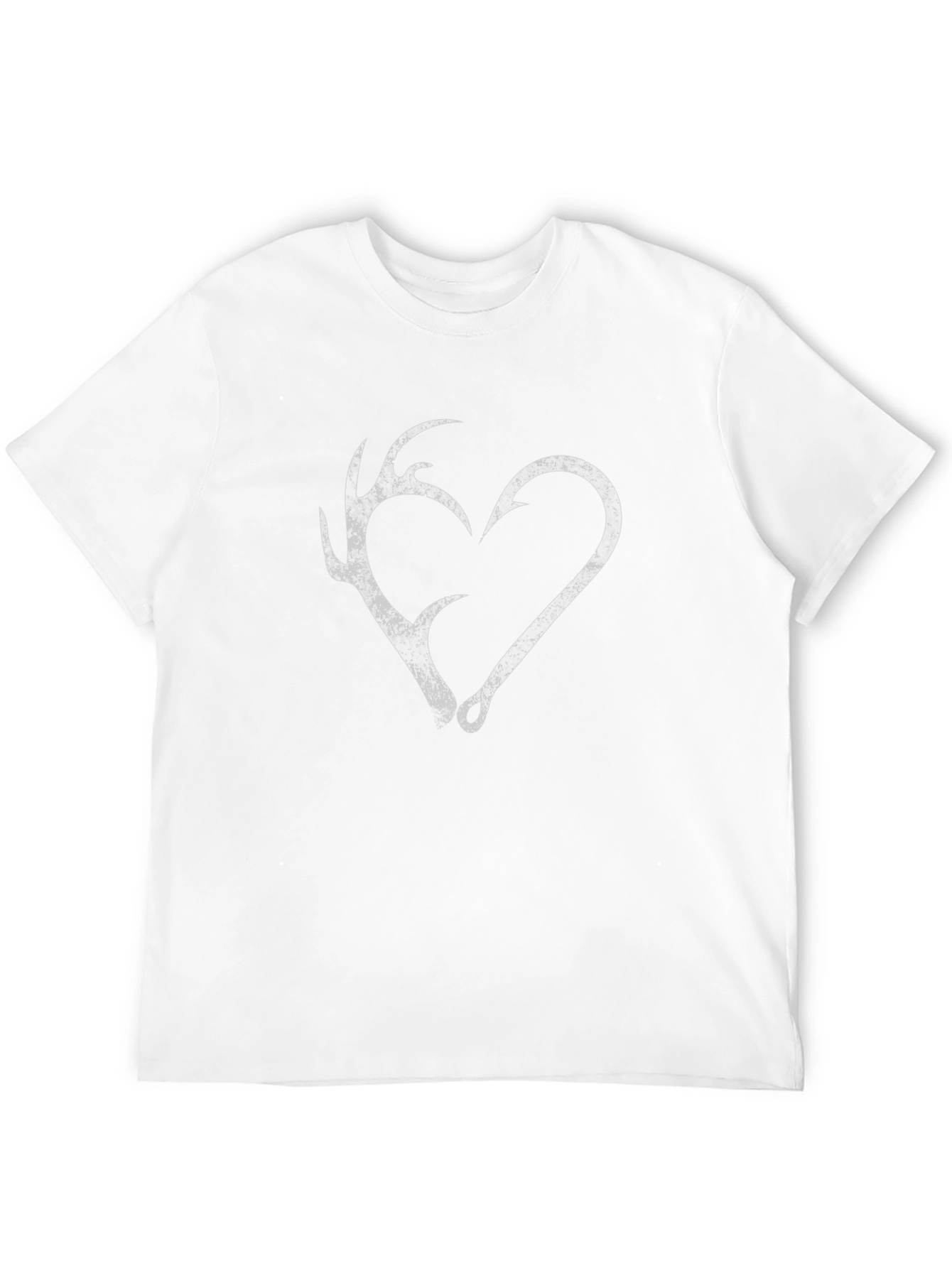 Antler & Hook Heart Graphic T-Shirt - Black