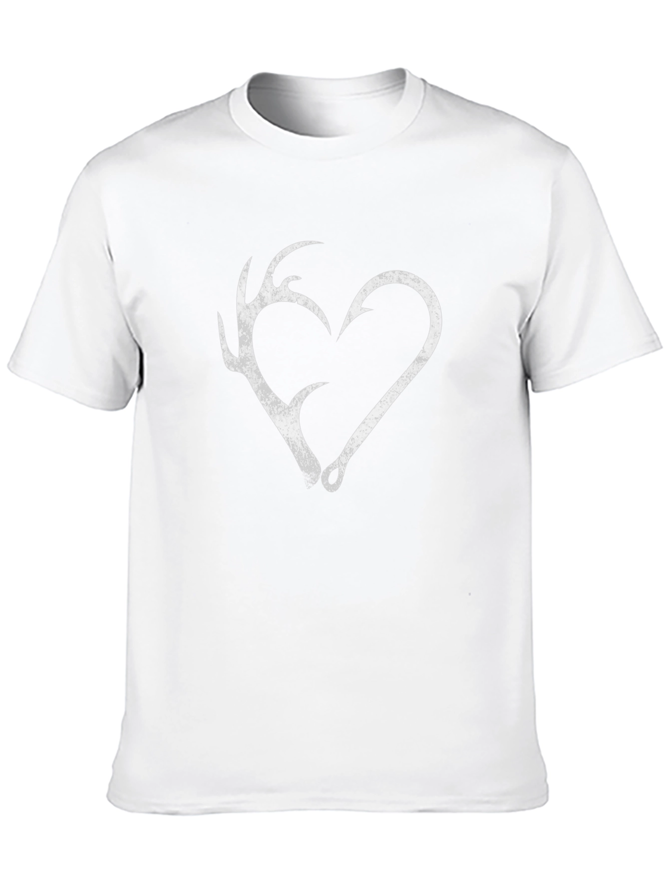 Antler & Hook Heart Graphic T-Shirt - Black
