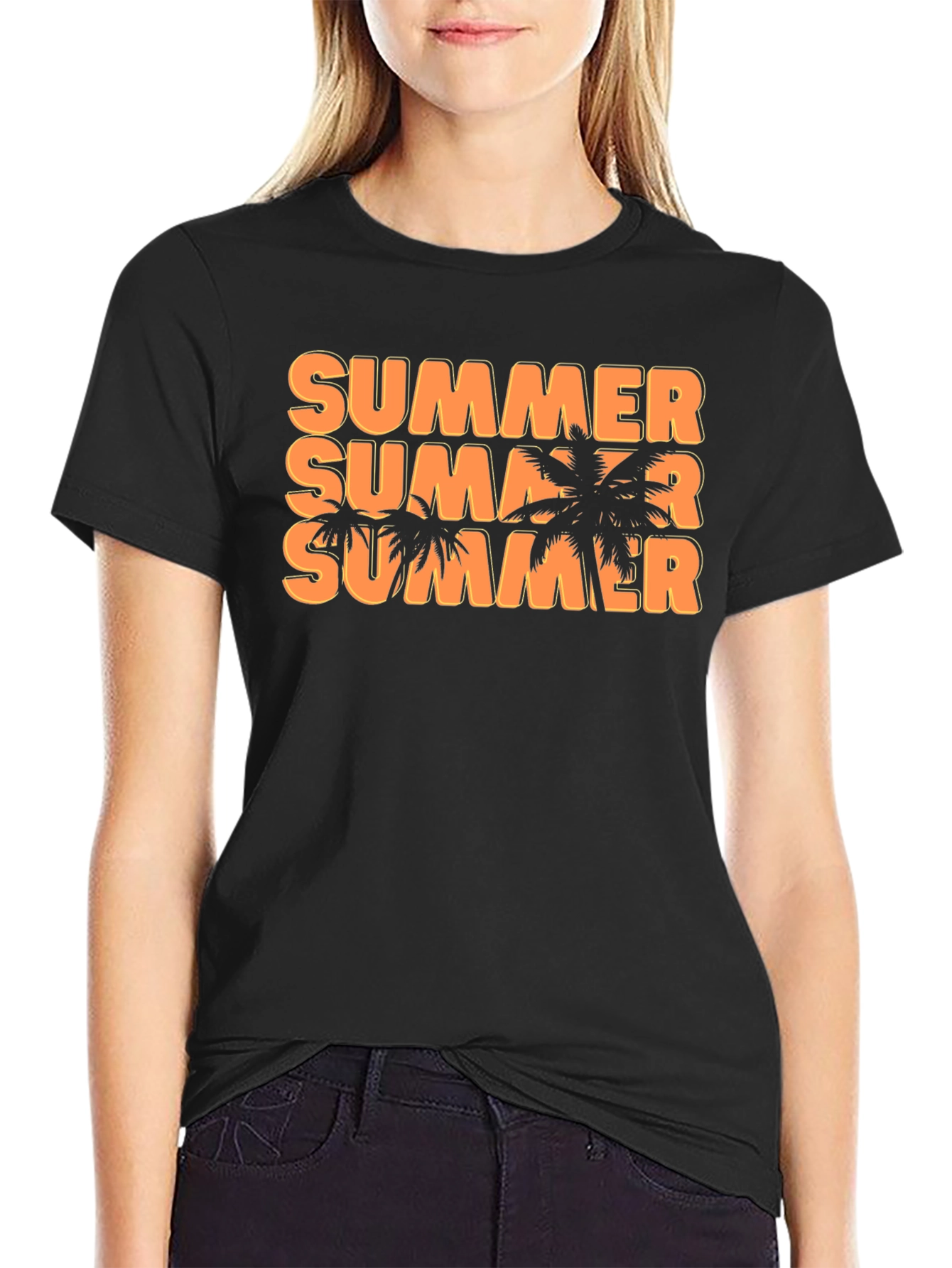 Summer Vibes Graphic Tee - Palm Tree T-Shirt