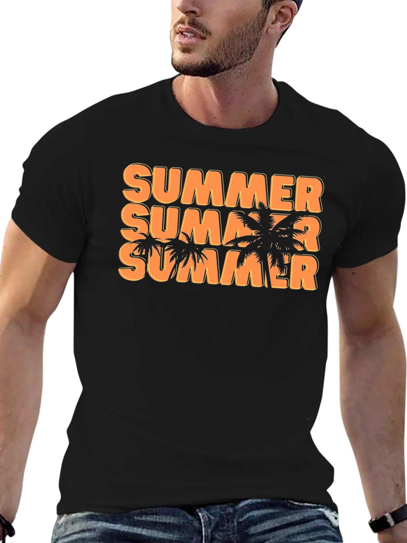 Summer Vibes Graphic Tee - Palm Tree T-Shirt