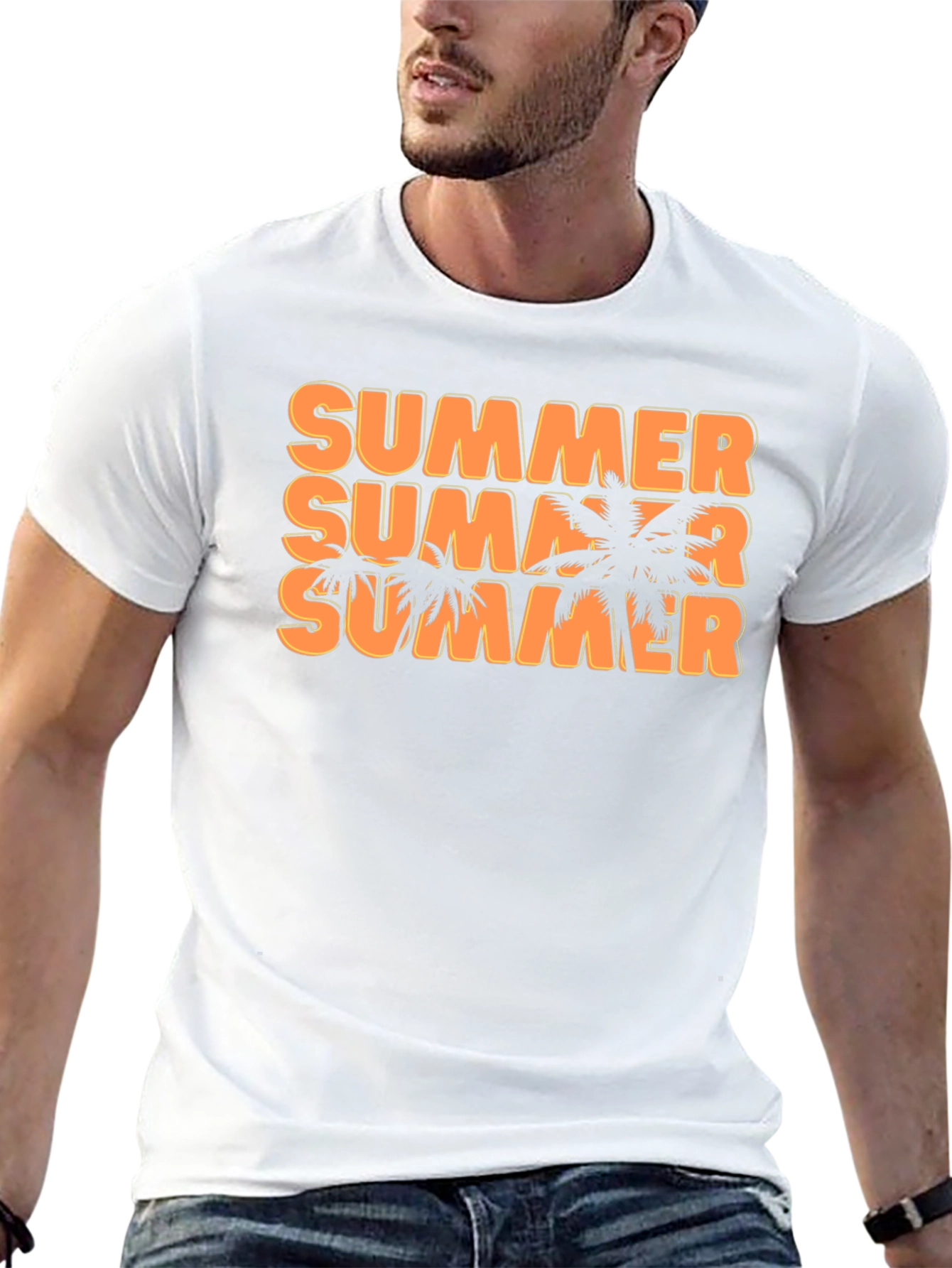 Summer Vibes Graphic Tee - Palm Tree T-Shirt
