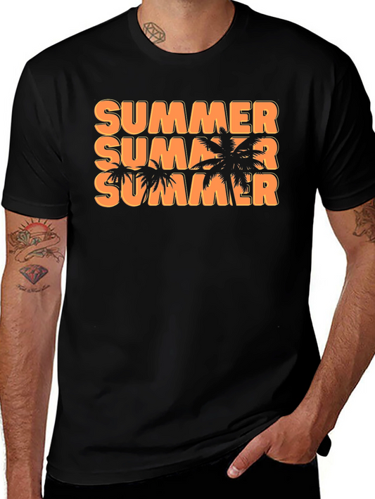 Summer Vibes Graphic Tee - Palm Tree T-Shirt