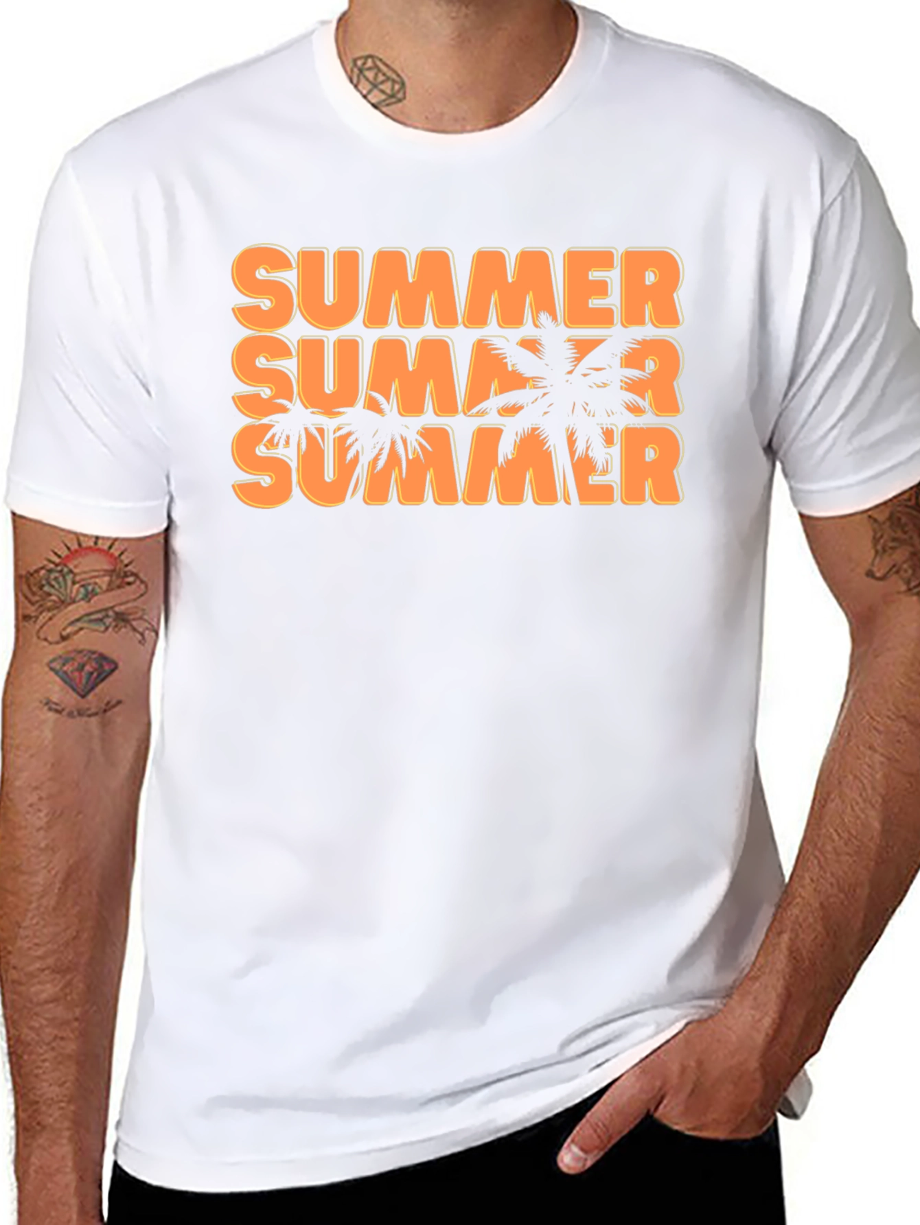 Summer Vibes Graphic Tee - Palm Tree T-Shirt