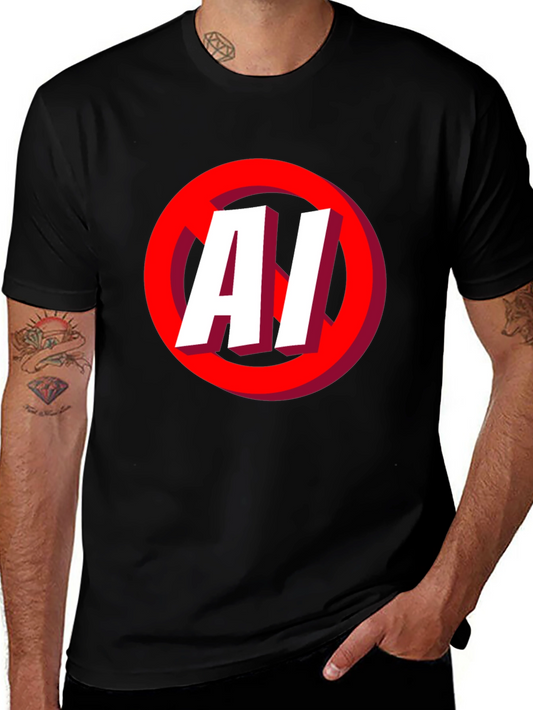 No AI Graphic T-Shirt - Anti Artificial Intelligence Tee