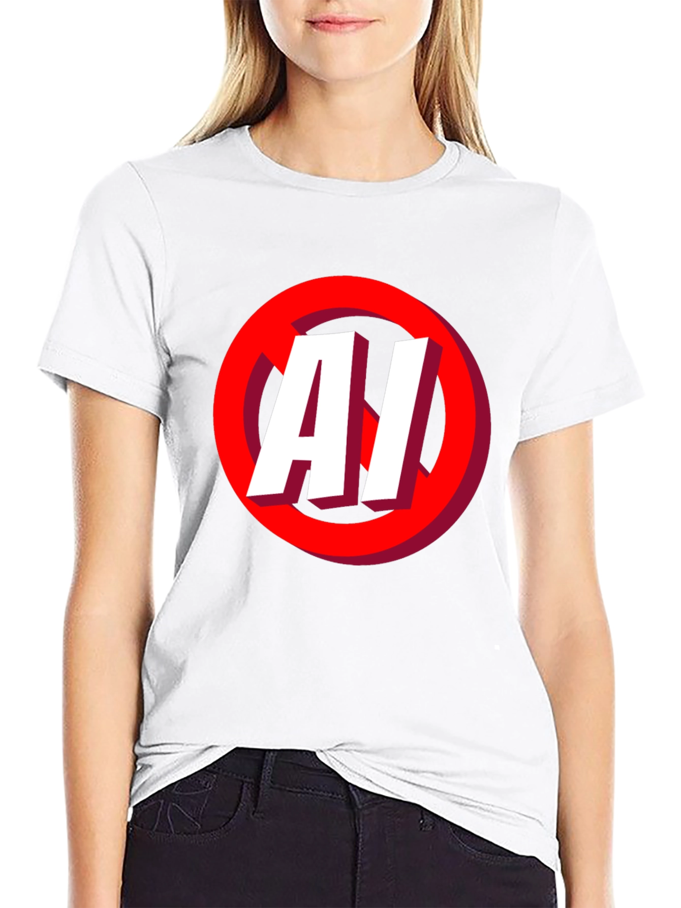 No AI Graphic T-Shirt - Anti Artificial Intelligence Tee