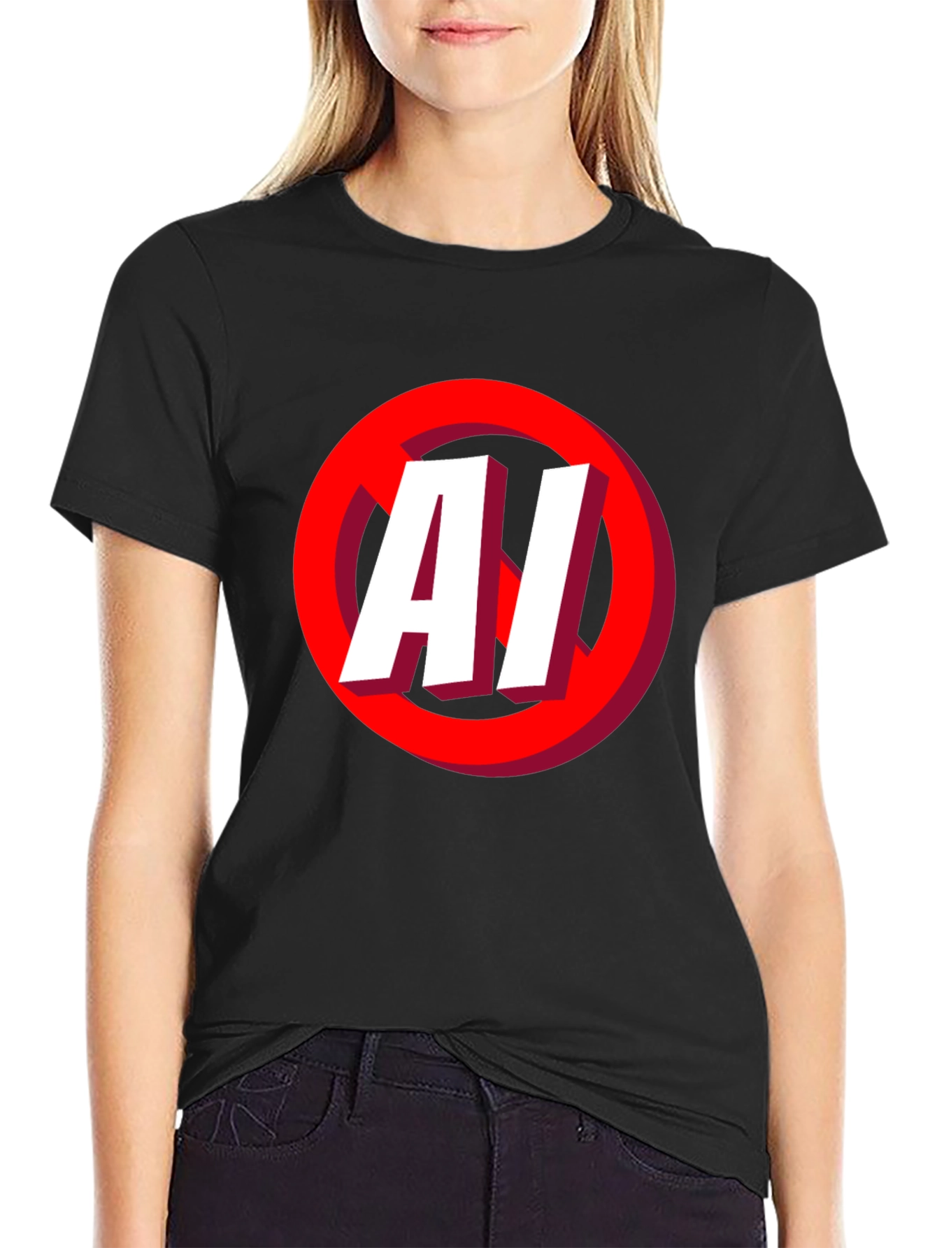 No AI Graphic T-Shirt - Anti Artificial Intelligence Tee