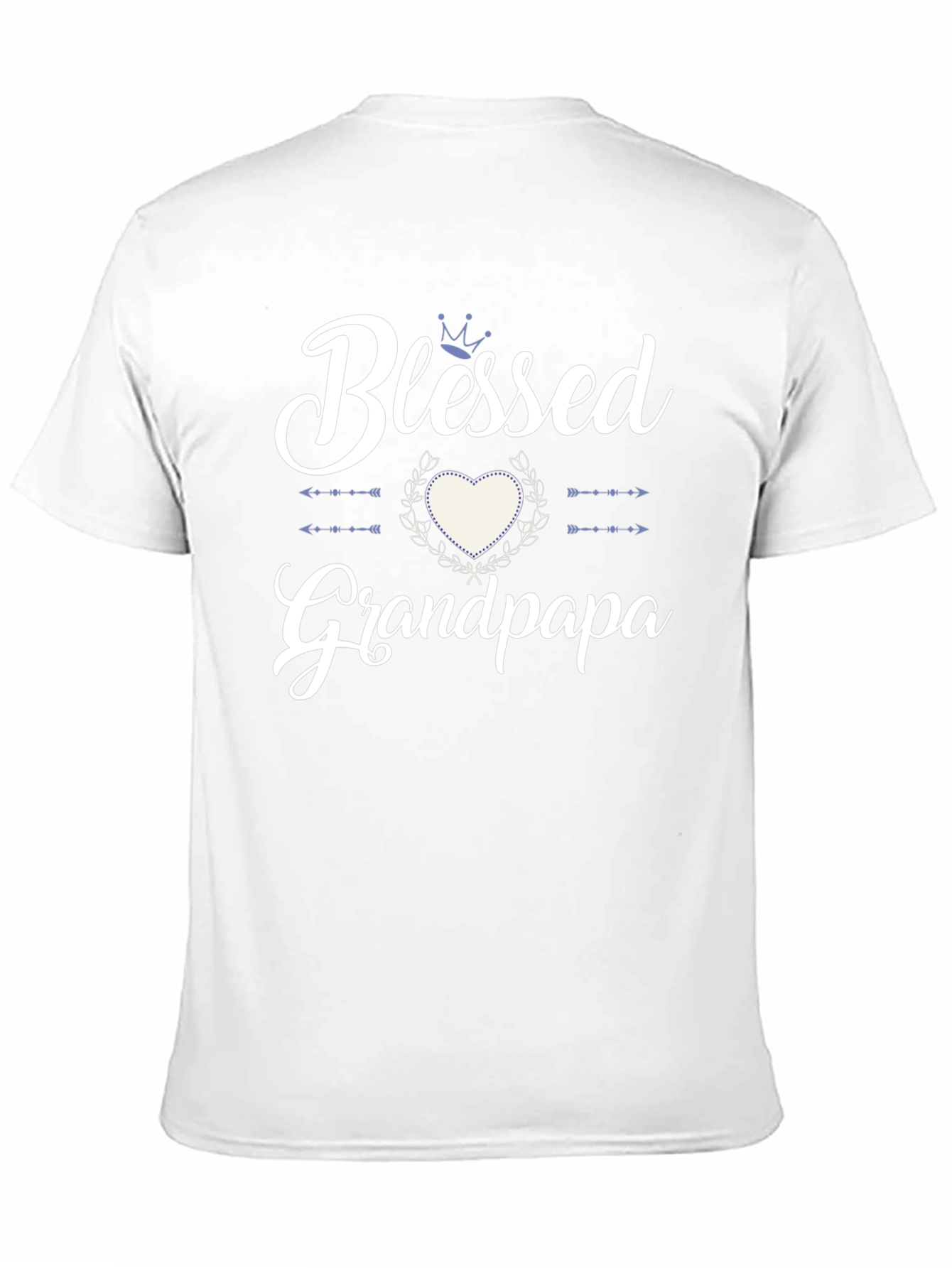 Blessed Grandpa T-Shirt - Heart & Crown Design