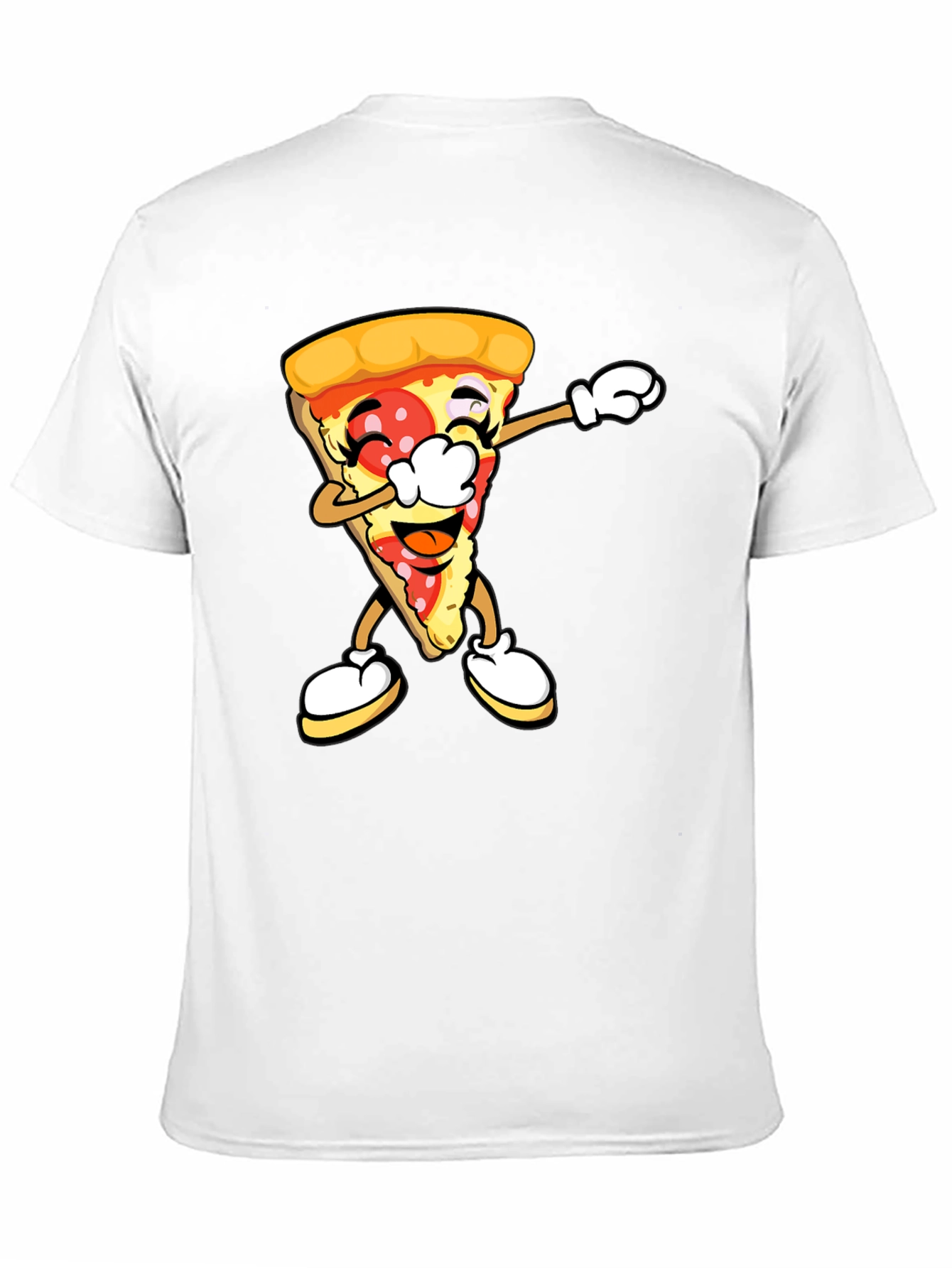 Pizza Slice Dab Graphic T-Shirt - Unisex Black Tee