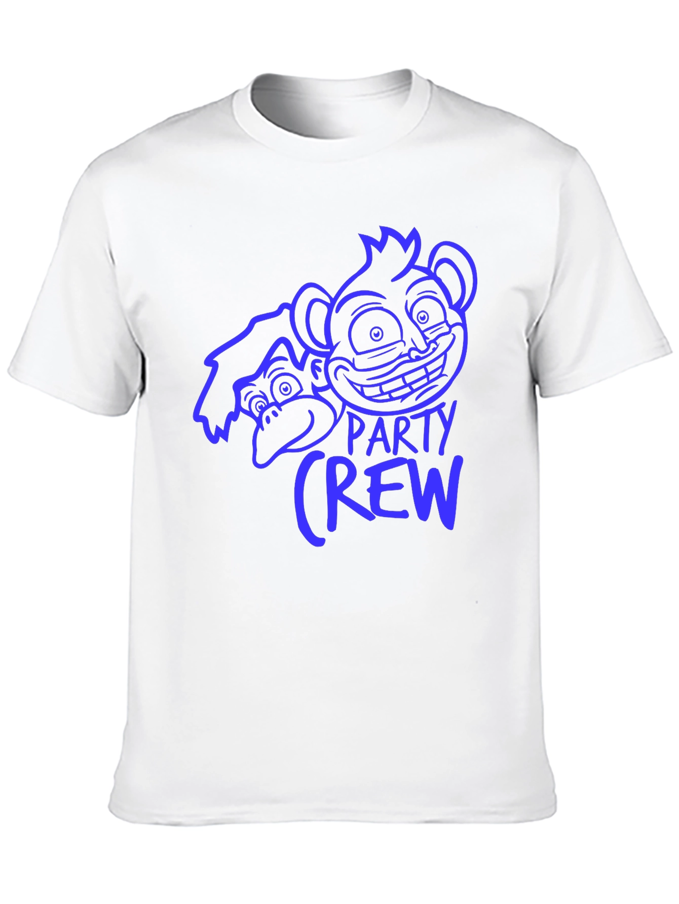 Monkey Party Crew Graphic Tee - Black