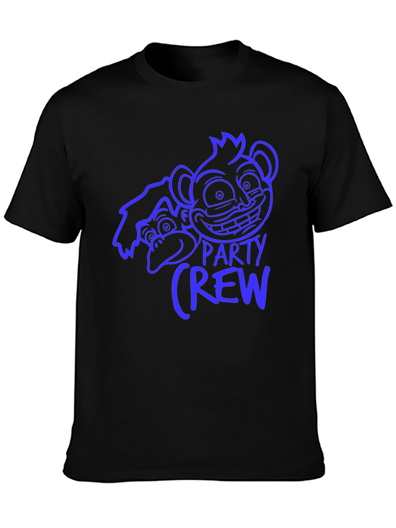 Monkey Party Crew Graphic Tee - Black