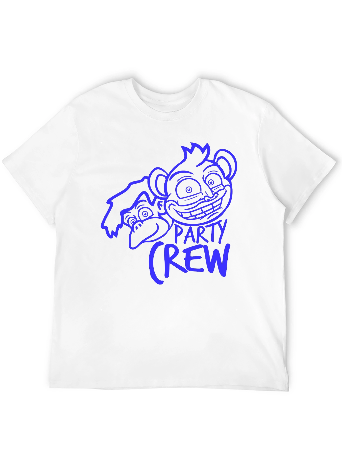 Monkey Party Crew Graphic Tee - Black