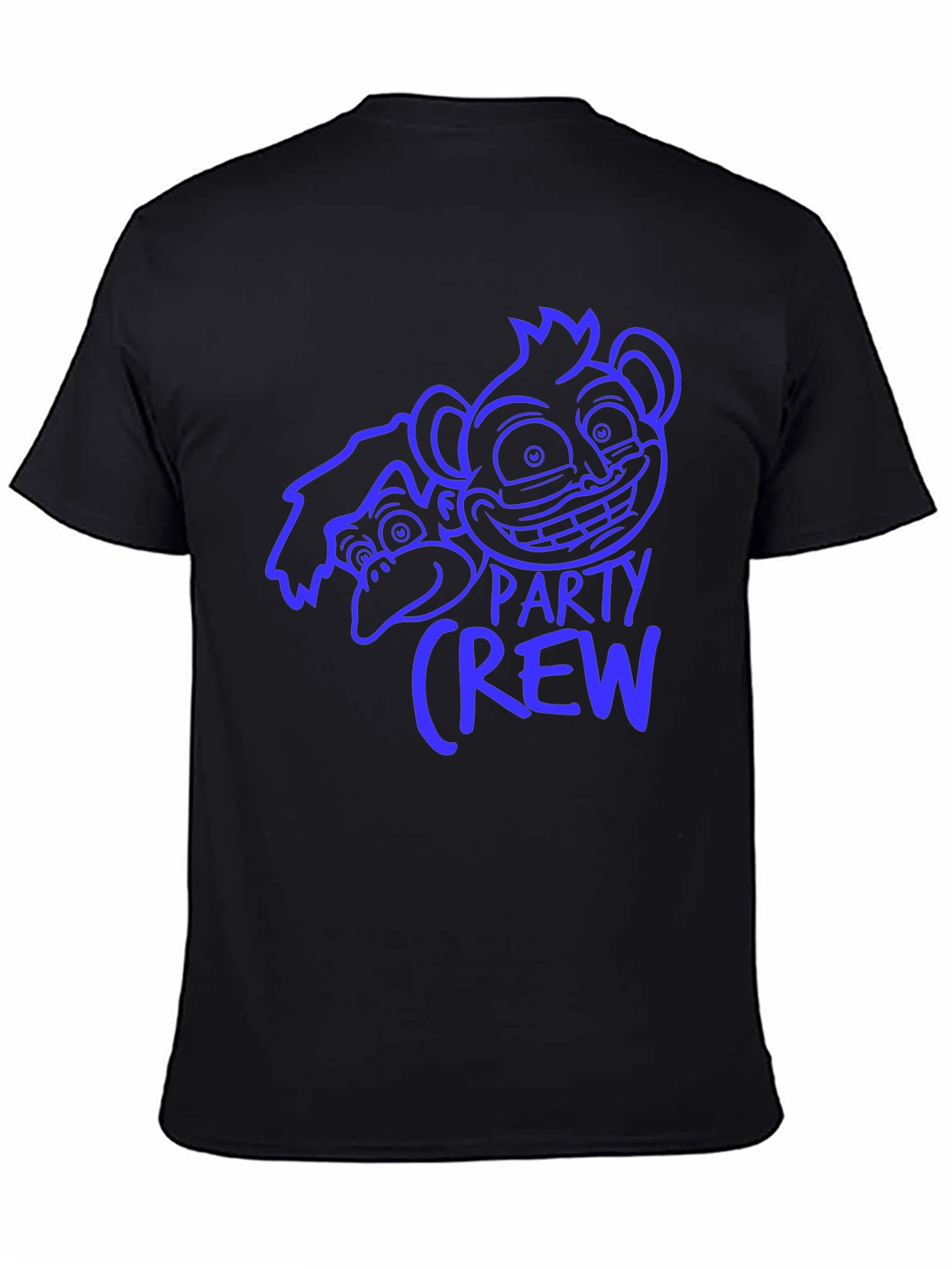 Monkey Party Crew Graphic Tee - Black