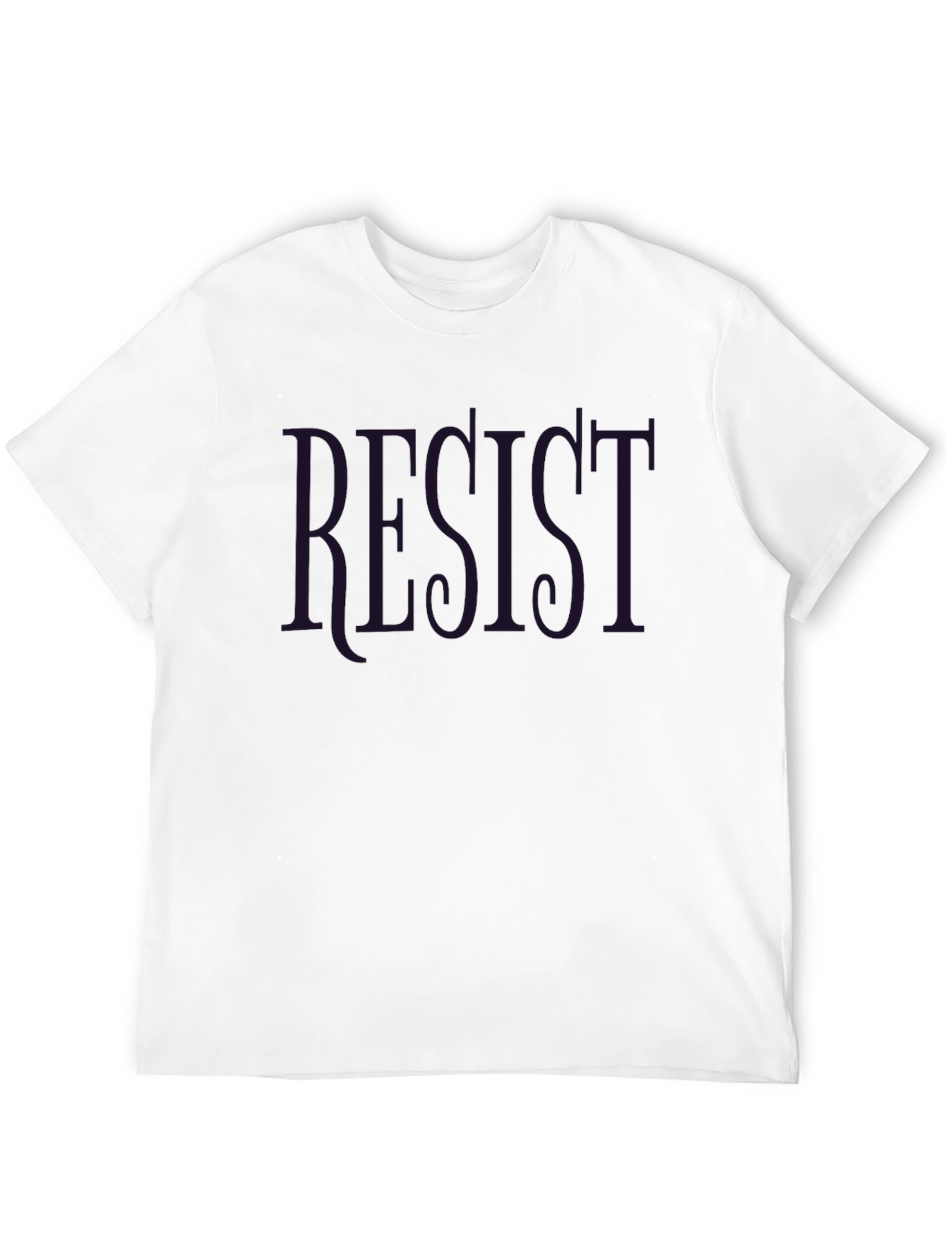 Resist Graphic Print Black T-Shirt