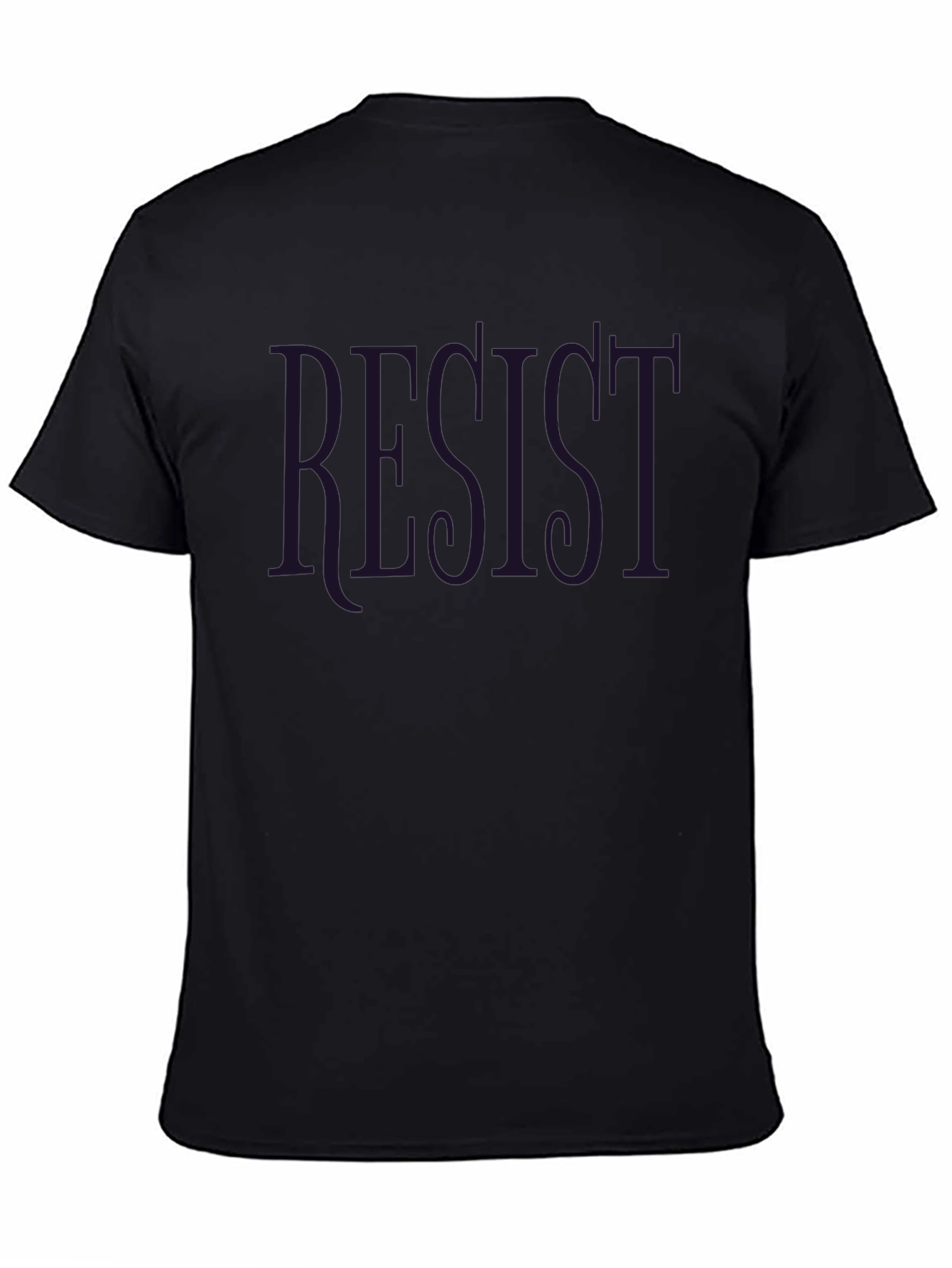 Resist Graphic Print Black T-Shirt