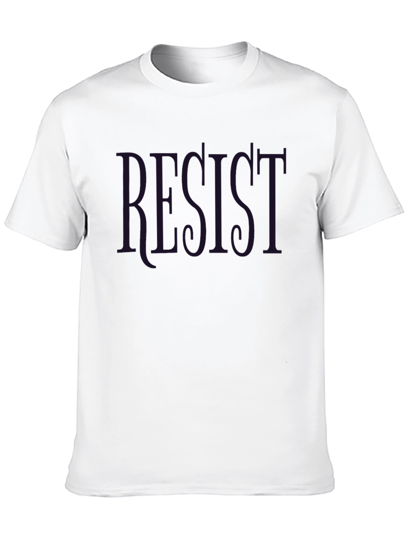 Resist Graphic Print Black T-Shirt