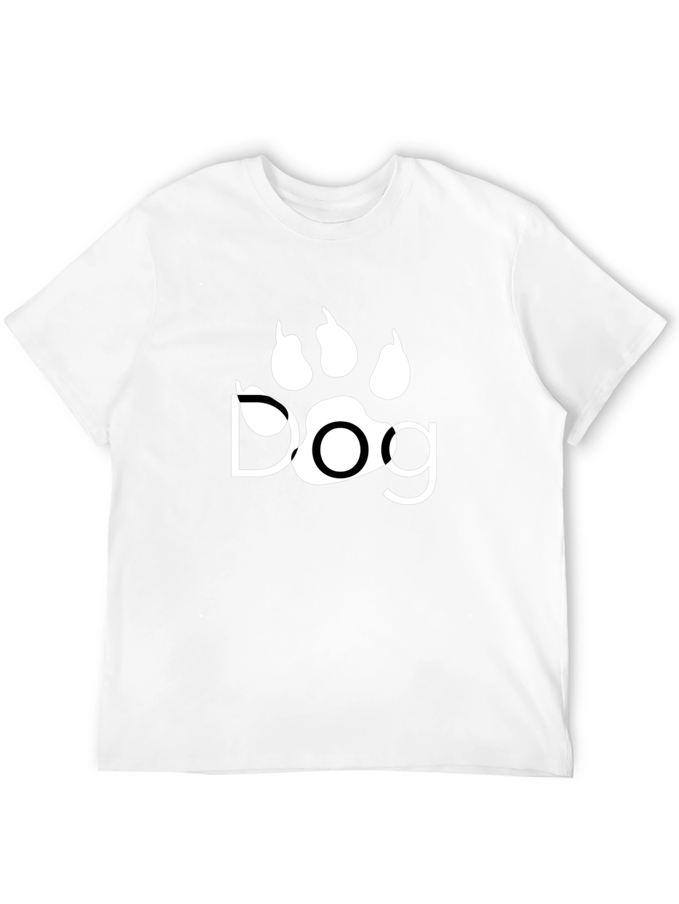 Dog Paw Print T-Shirt - Black Graphic Tee