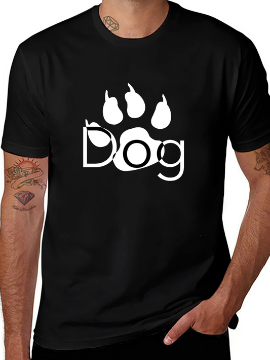 Dog Paw Print T-Shirt - Black Graphic Tee