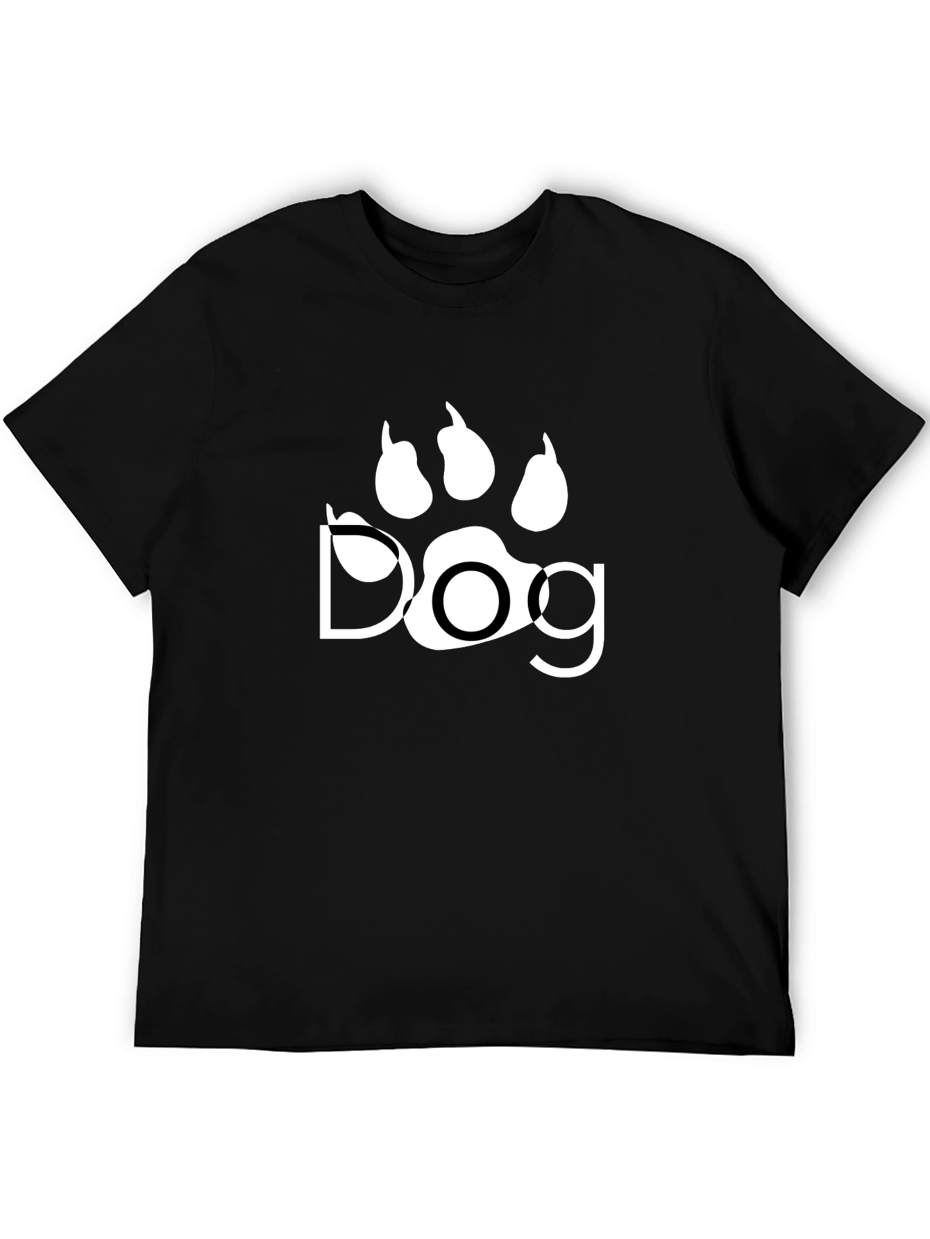 Dog Paw Print T-Shirt - Black Graphic Tee