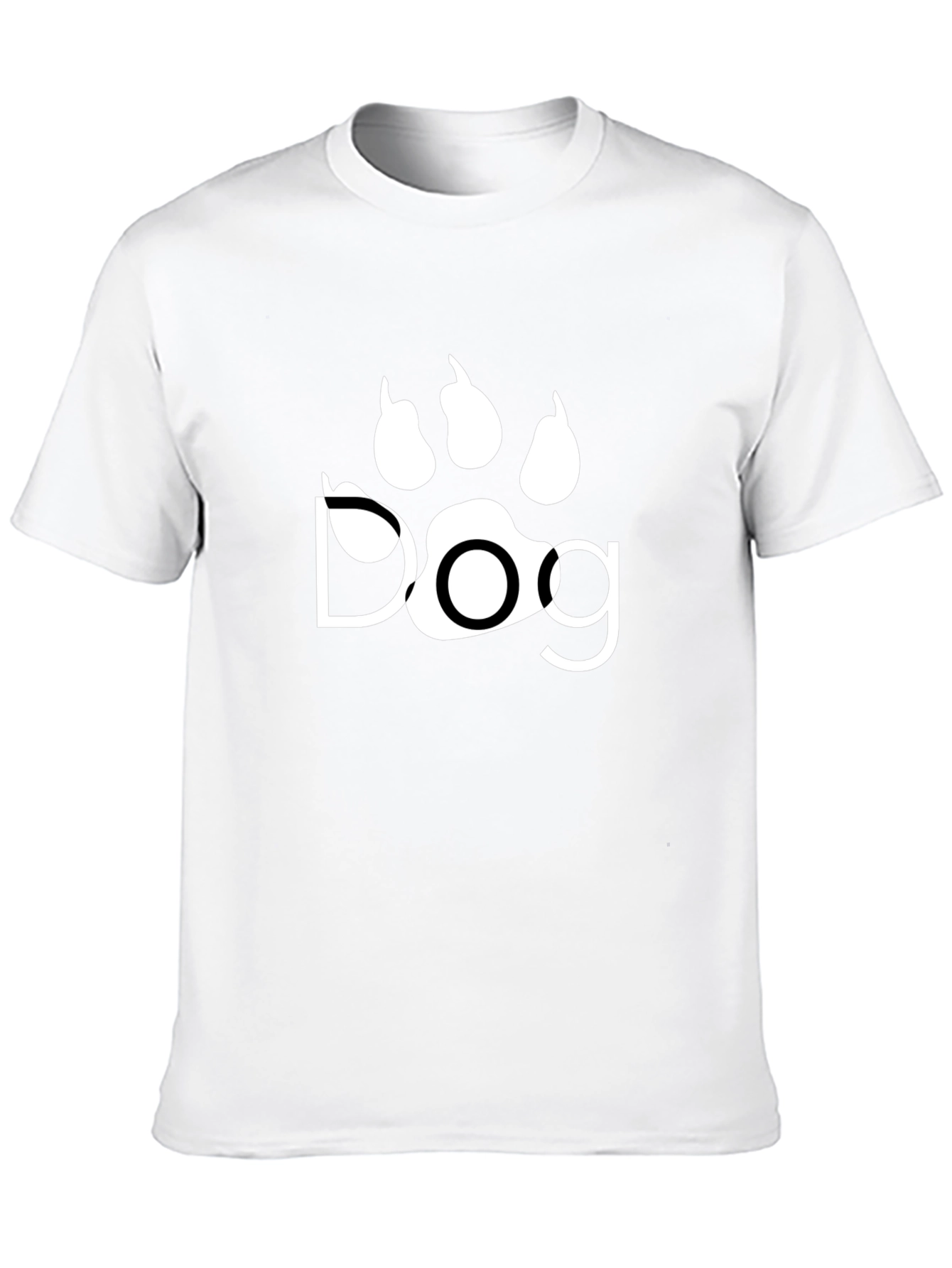 Dog Paw Print T-Shirt - Black Graphic Tee
