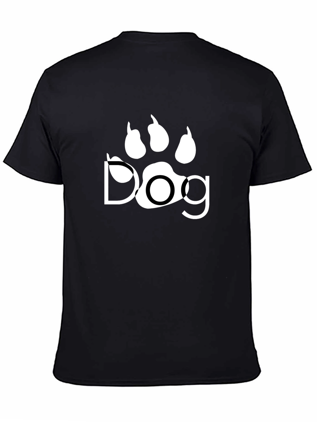 Dog Paw Print T-Shirt - Black Graphic Tee