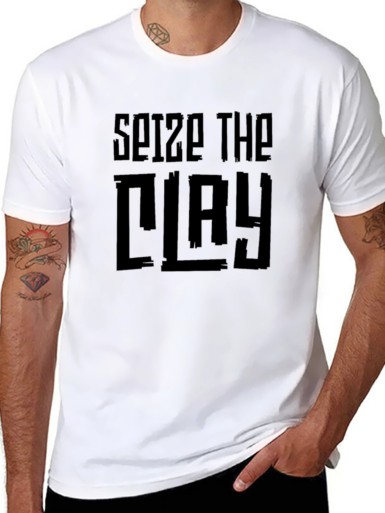 Seize The Day Black Graphic Tee