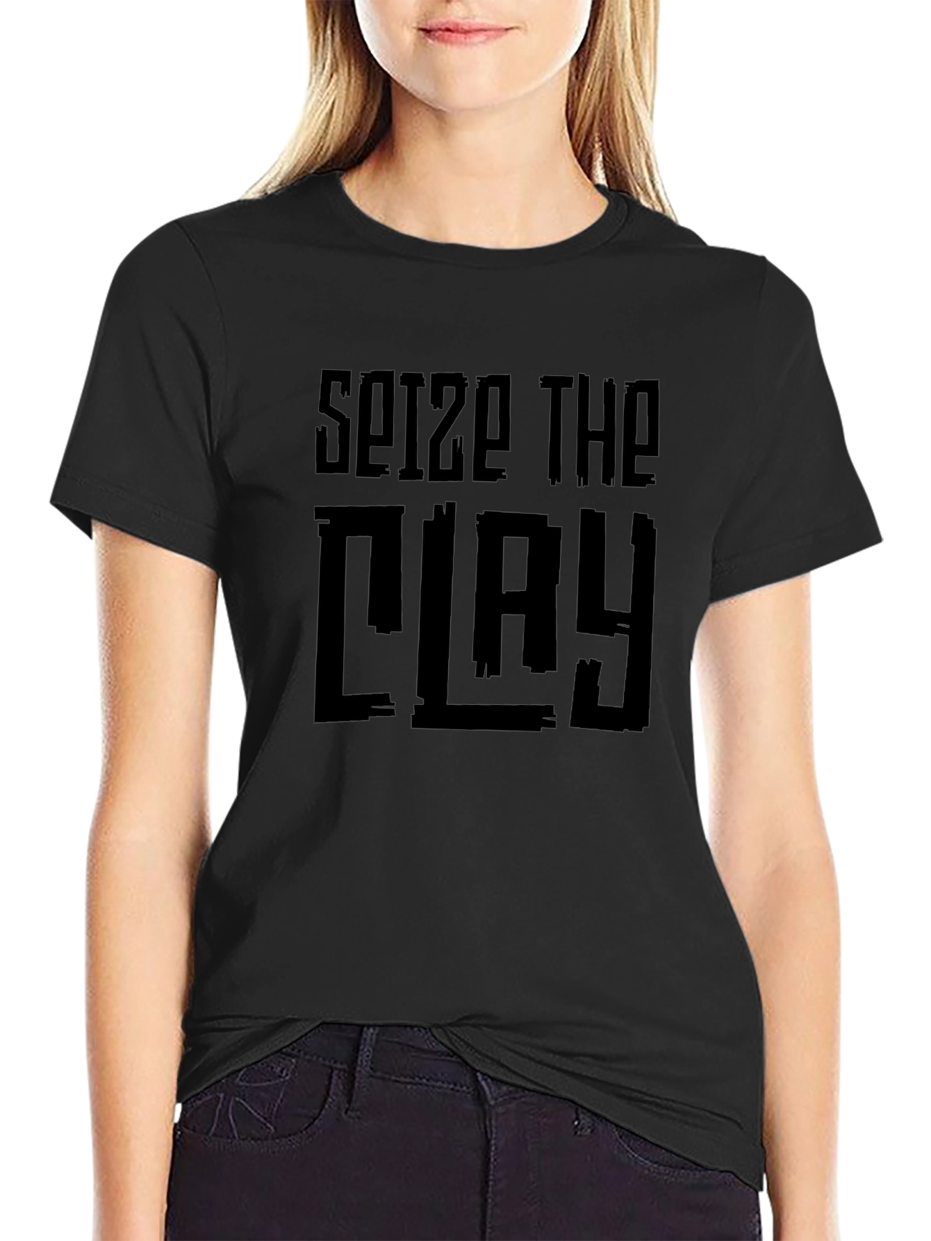 Seize The Day Black Graphic Tee