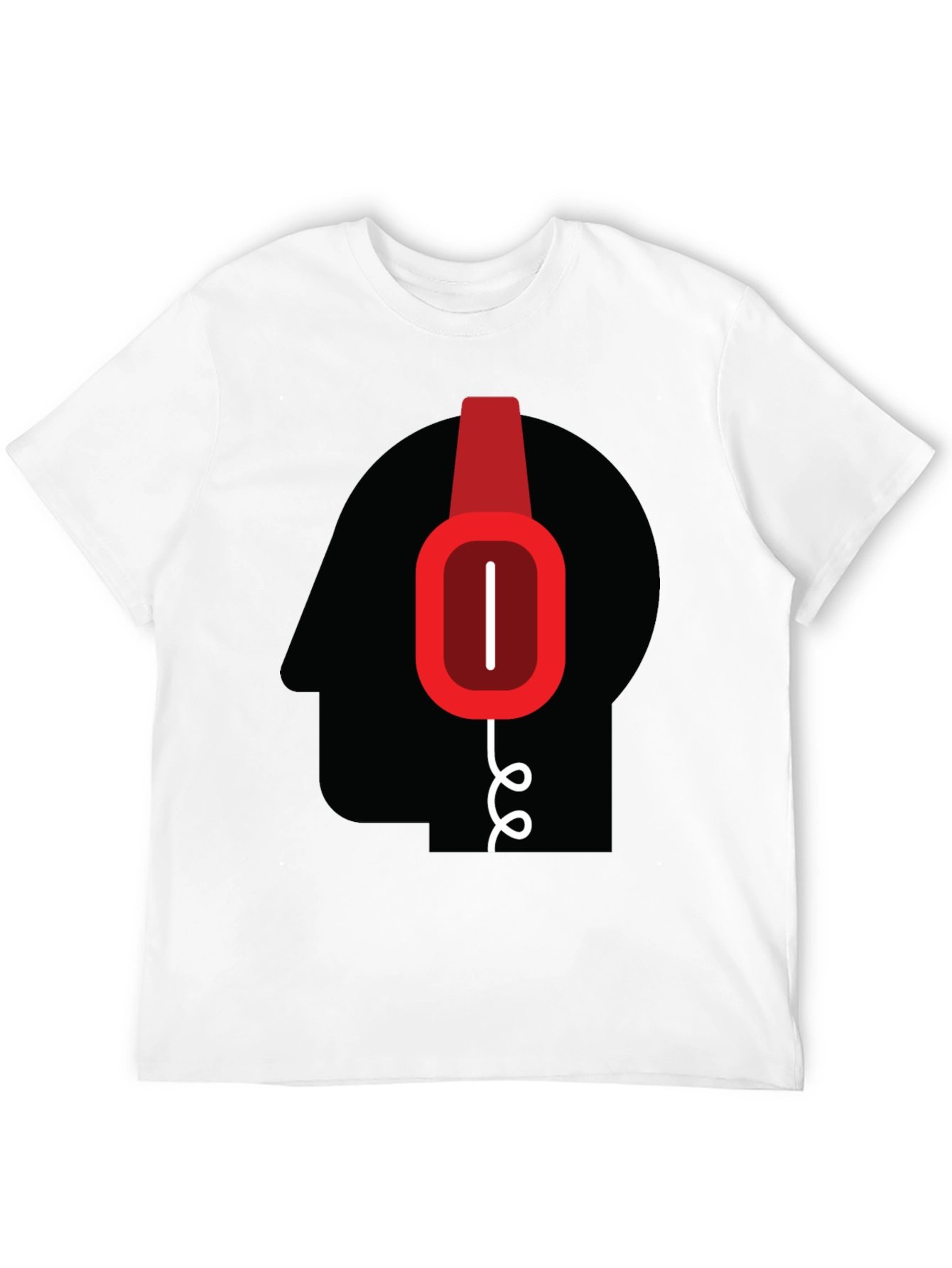 Headphone Head Graphic T-Shirt - Modern Tee