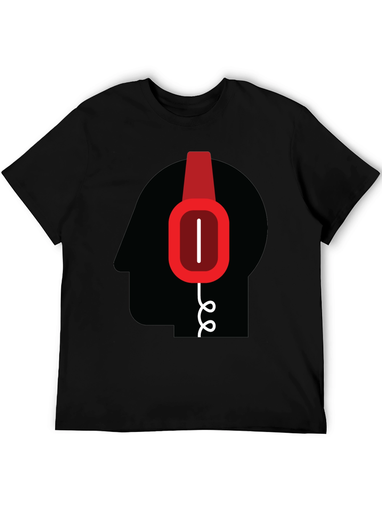 Headphone Head Graphic T-Shirt - Modern Tee