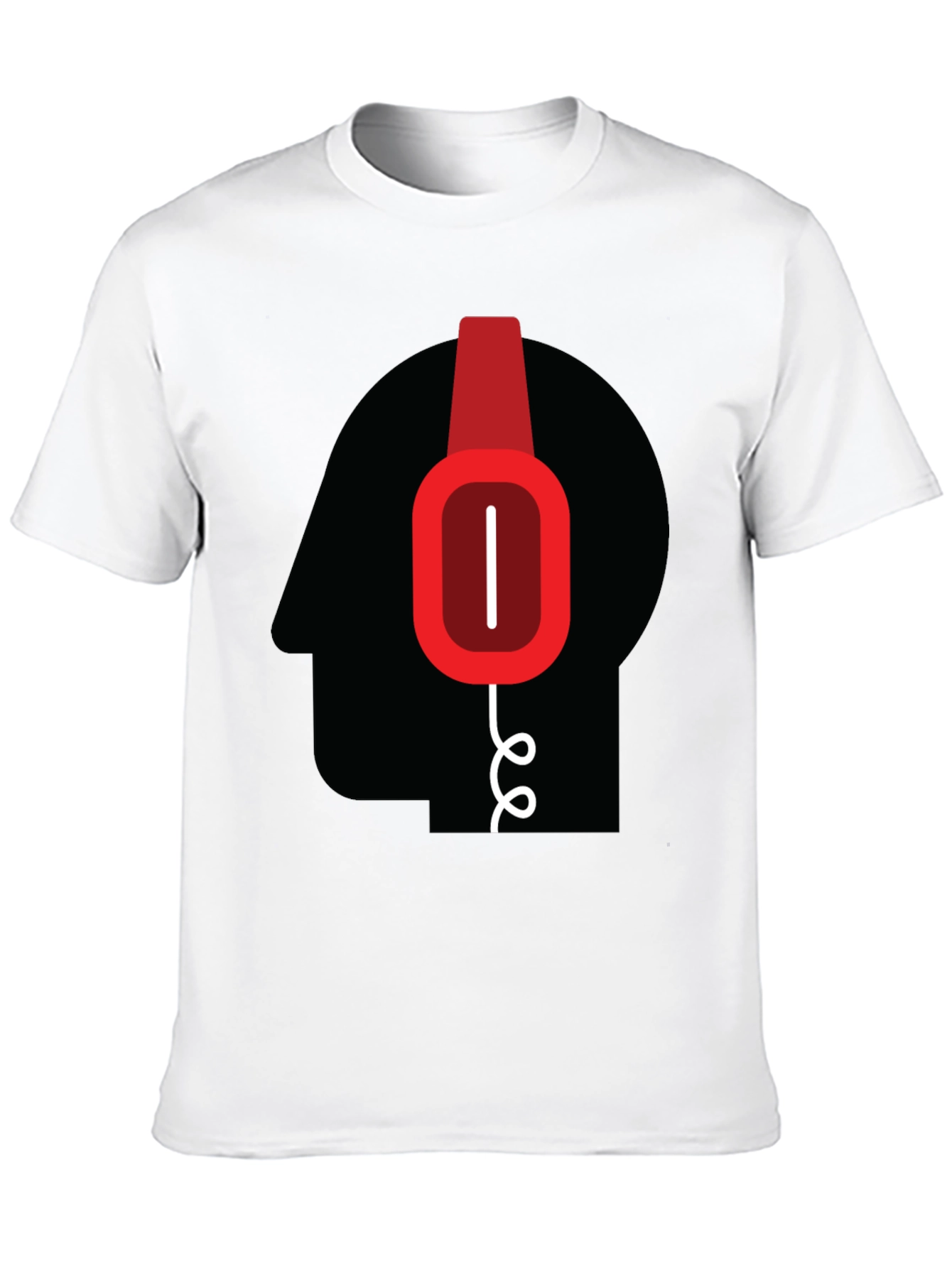 Headphone Head Graphic T-Shirt - Modern Tee