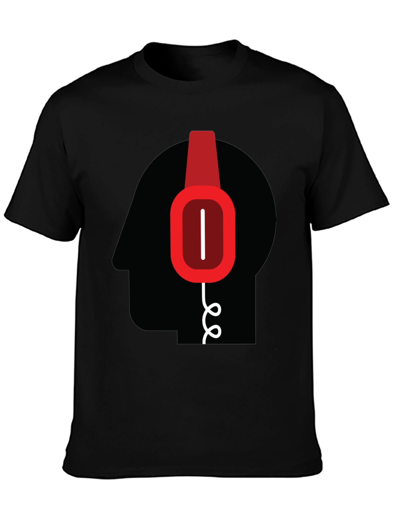 Headphone Head Graphic T-Shirt - Modern Tee