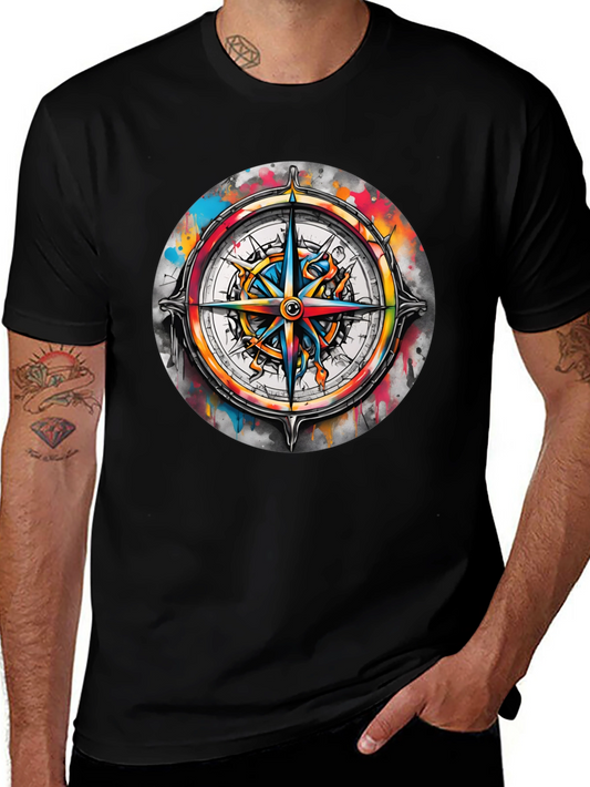 Compass Rose Graphic Tee - Stylish Nautical Design