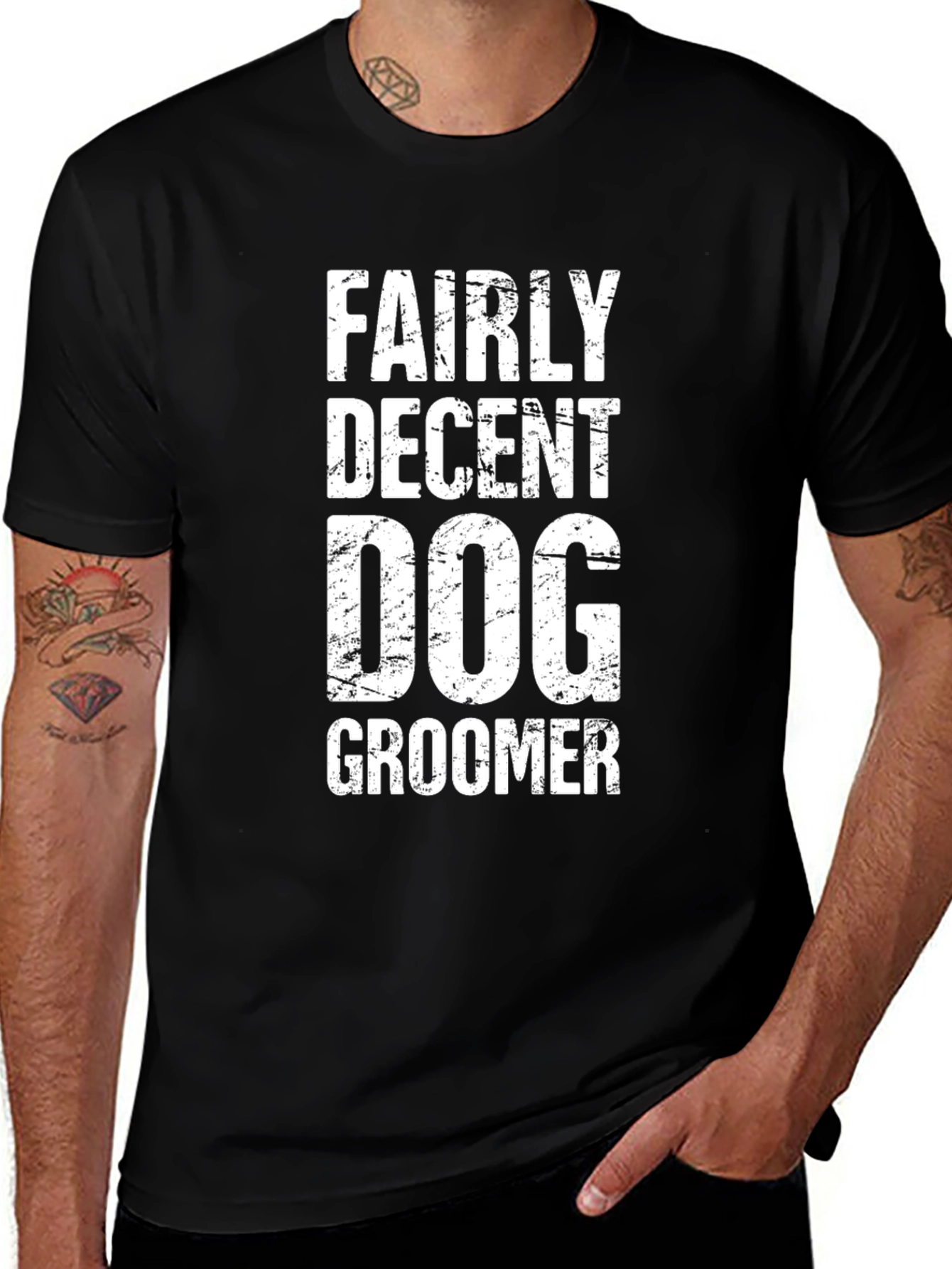 Funny Dog Groomer T-Shirt - Fairly Decent Groomer