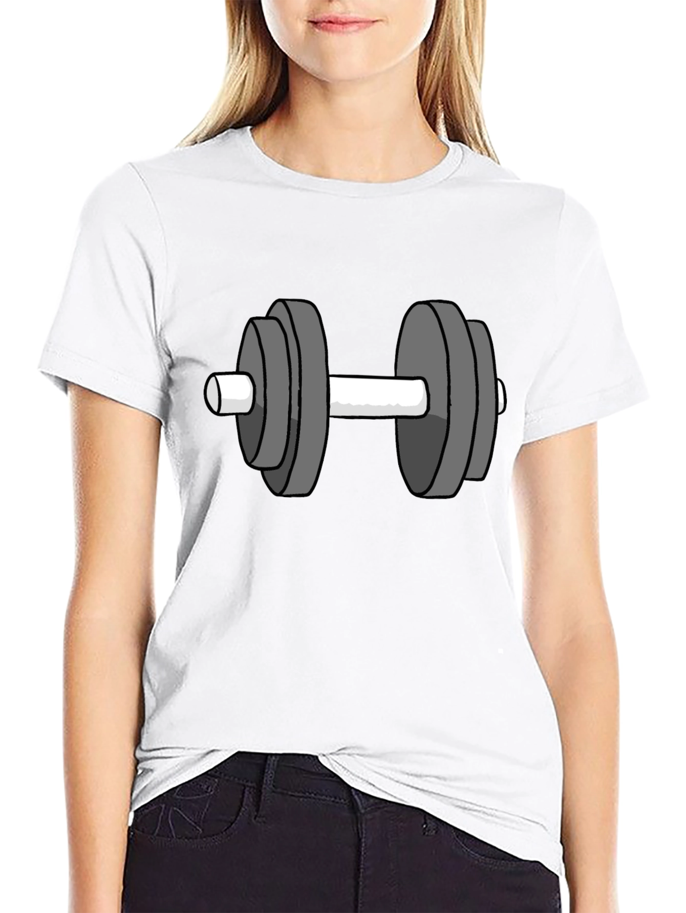 Workout Graphic Tee - Dumbbell Design