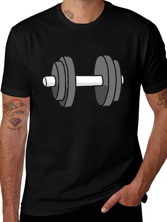 Workout Graphic Tee - Dumbbell Design