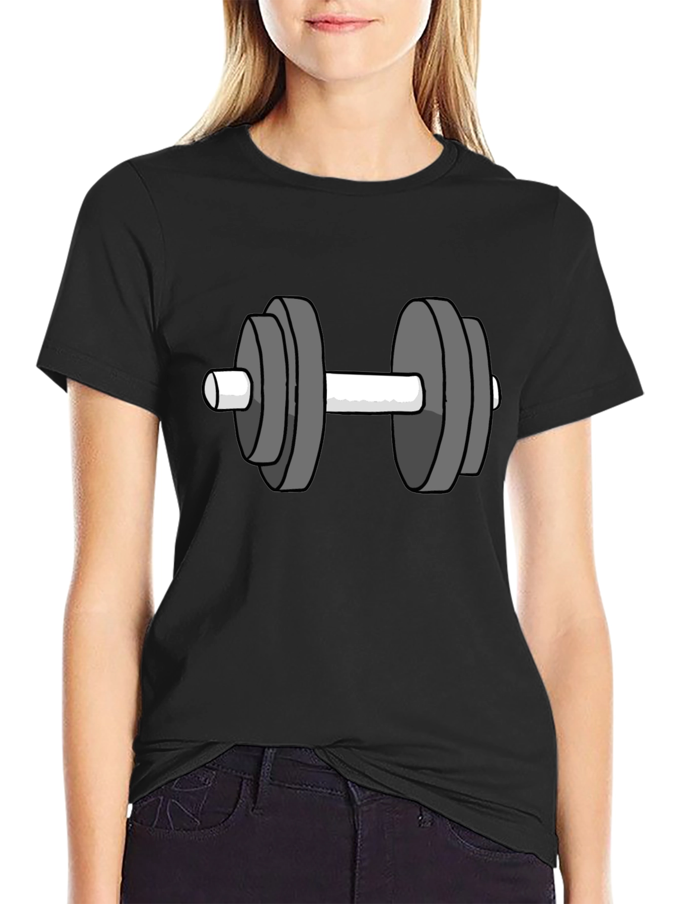 Workout Graphic Tee - Dumbbell Design