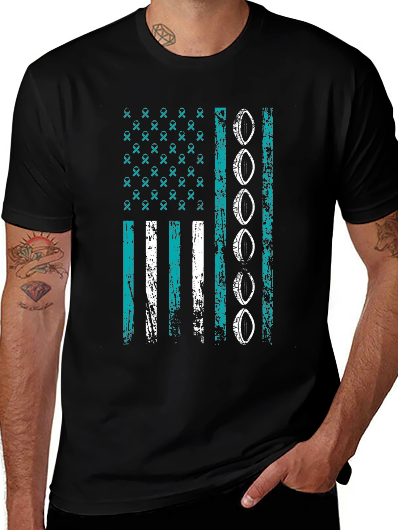 Awareness Ribbon Flag Graphic Tee