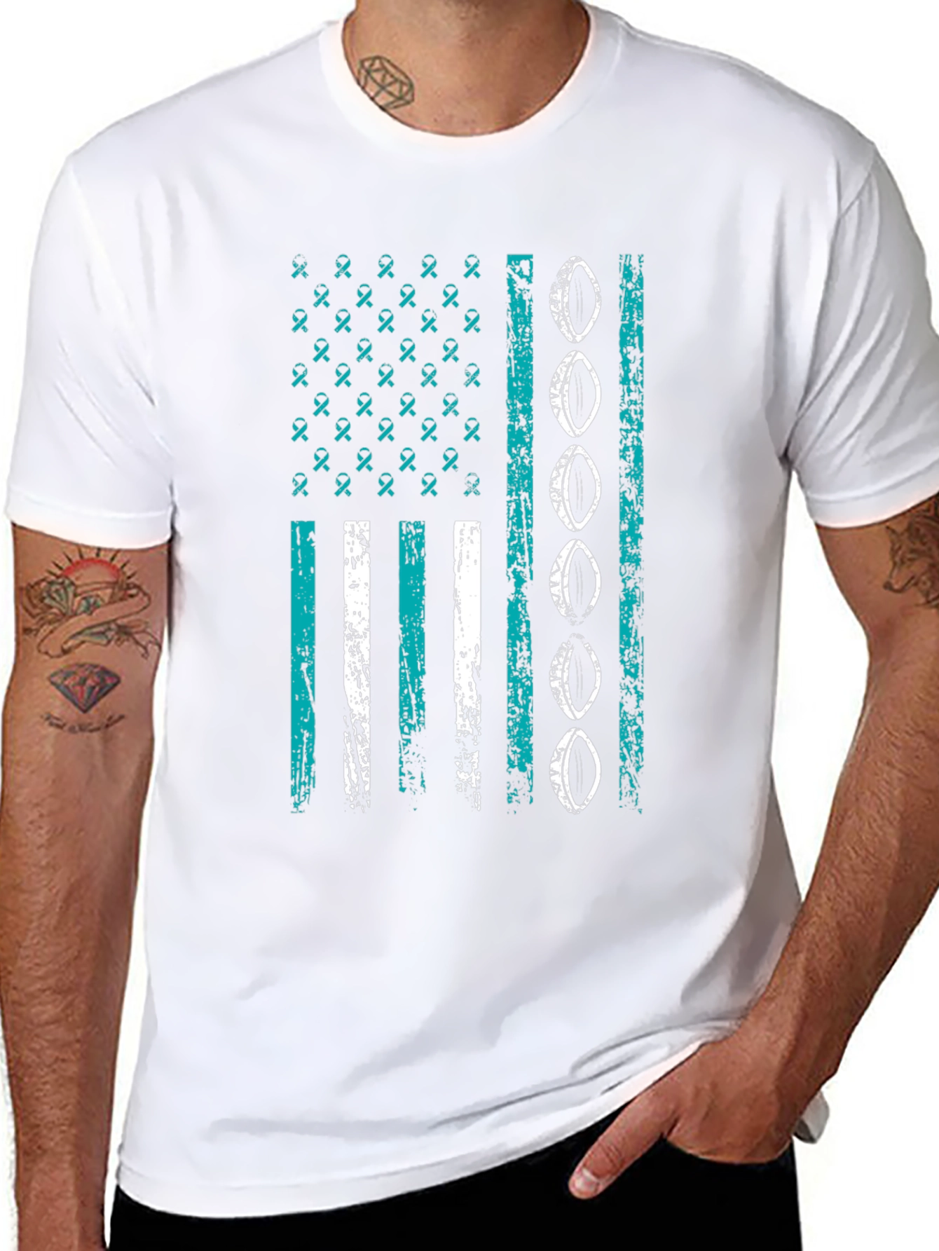 Awareness Ribbon Flag Graphic Tee