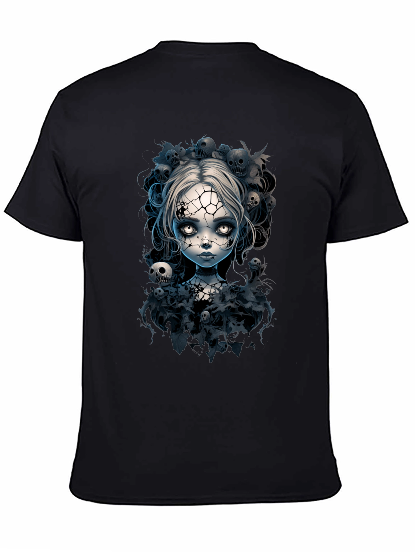 Cracked Doll T-Shirt - Goth Halloween Tee