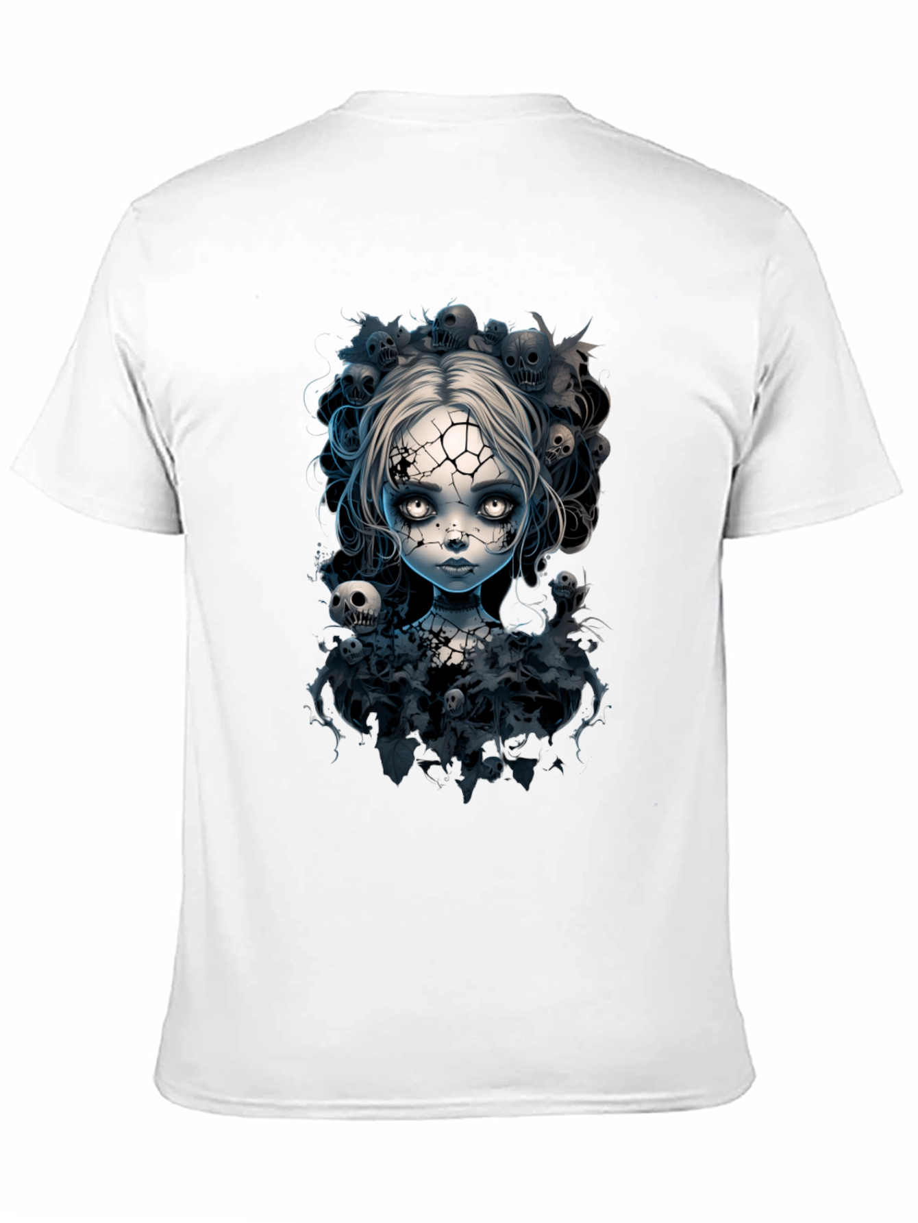 Cracked Doll T-Shirt - Goth Halloween Tee