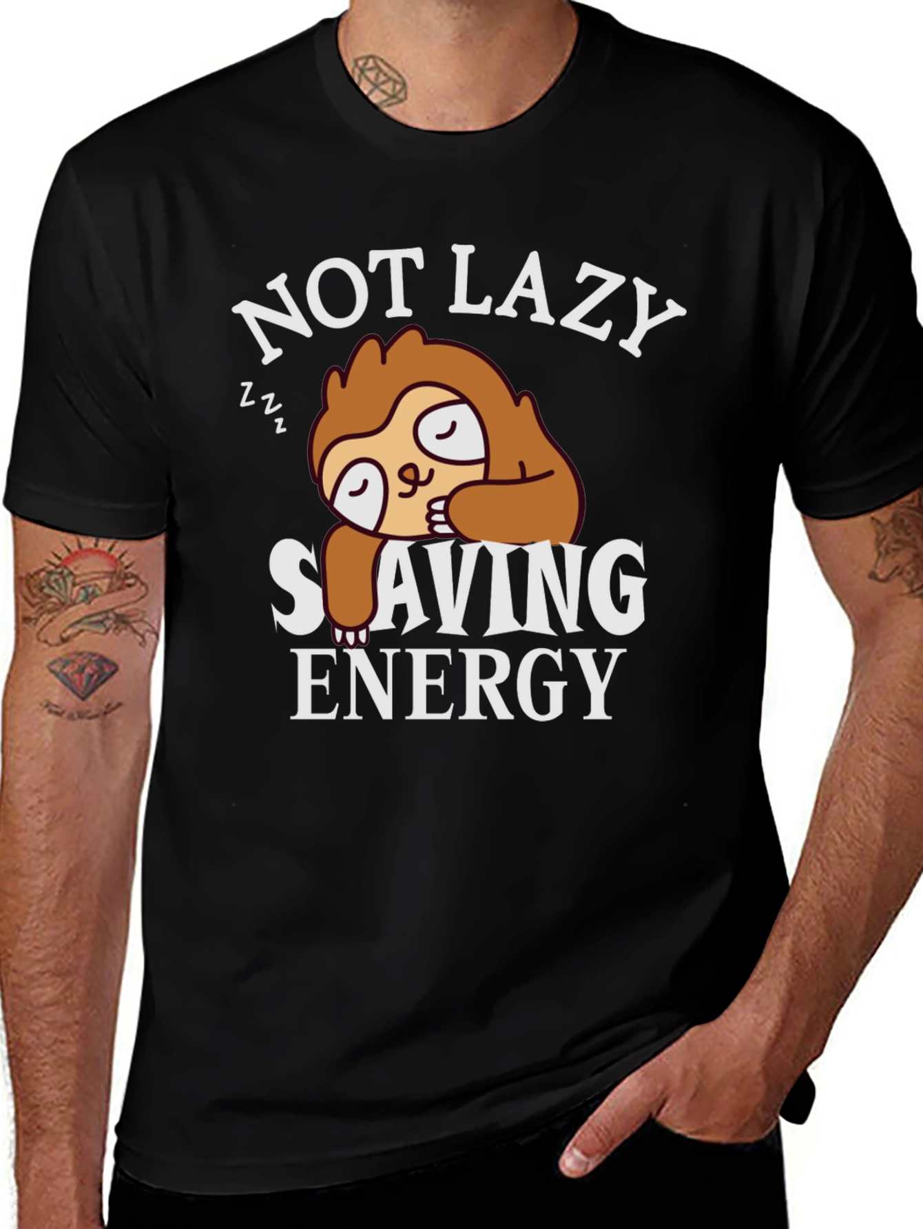 Not Lazy Saving Energy Sloth T-Shirt