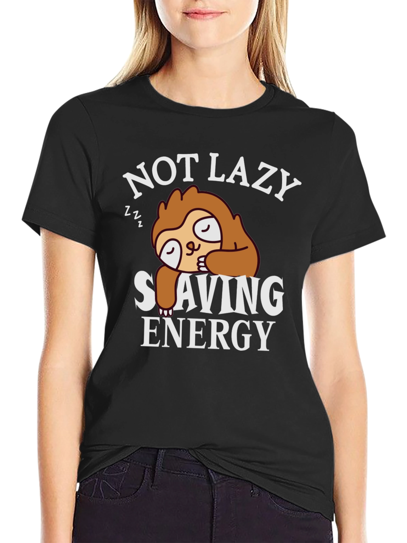 Not Lazy Saving Energy Sloth T-Shirt